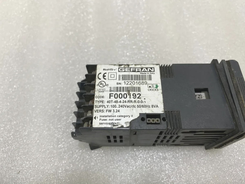 Gefran 40T-48-4-24-RR-R-0-0-1 Temperature Controller F000192 100-240V FOR PARTS
