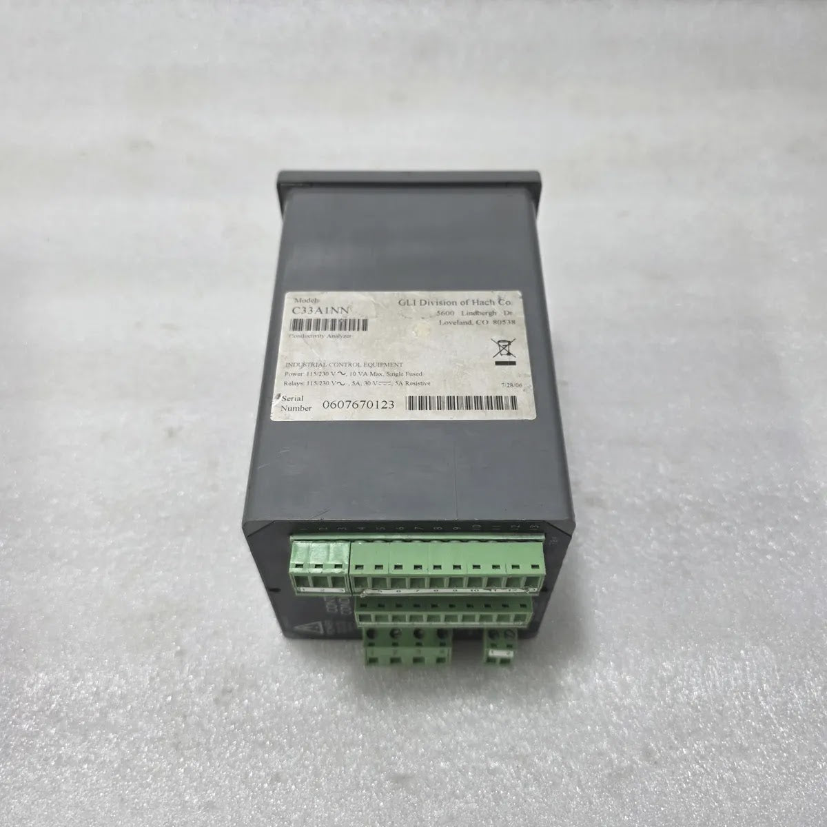 GLI International C33A1NN Model 33 Conductivity Analyzer 115/230V Pre-Owned