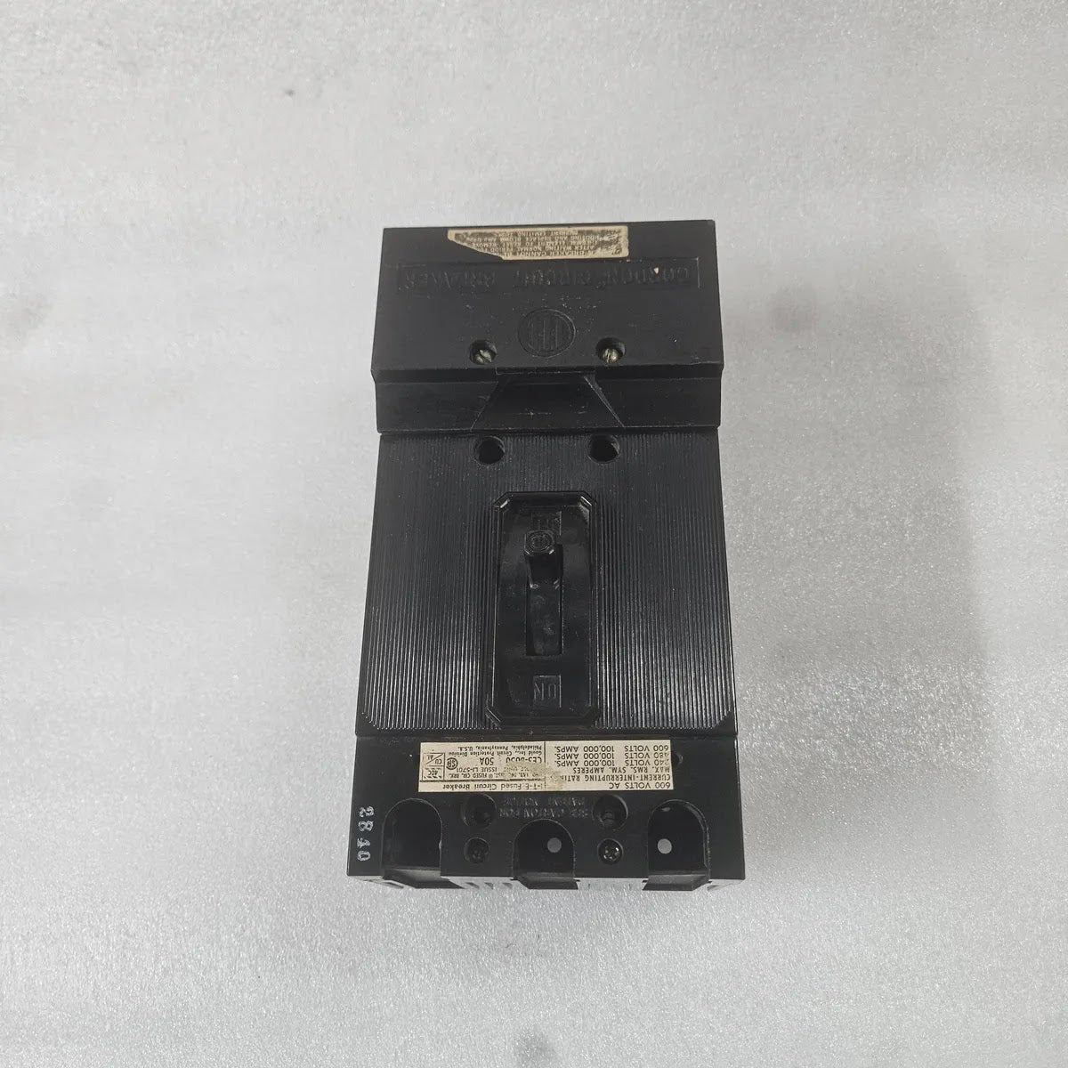 Gould ITE CE3-B050 Fused Circuit Breaker 50A 600V 100kA 3P UV Release