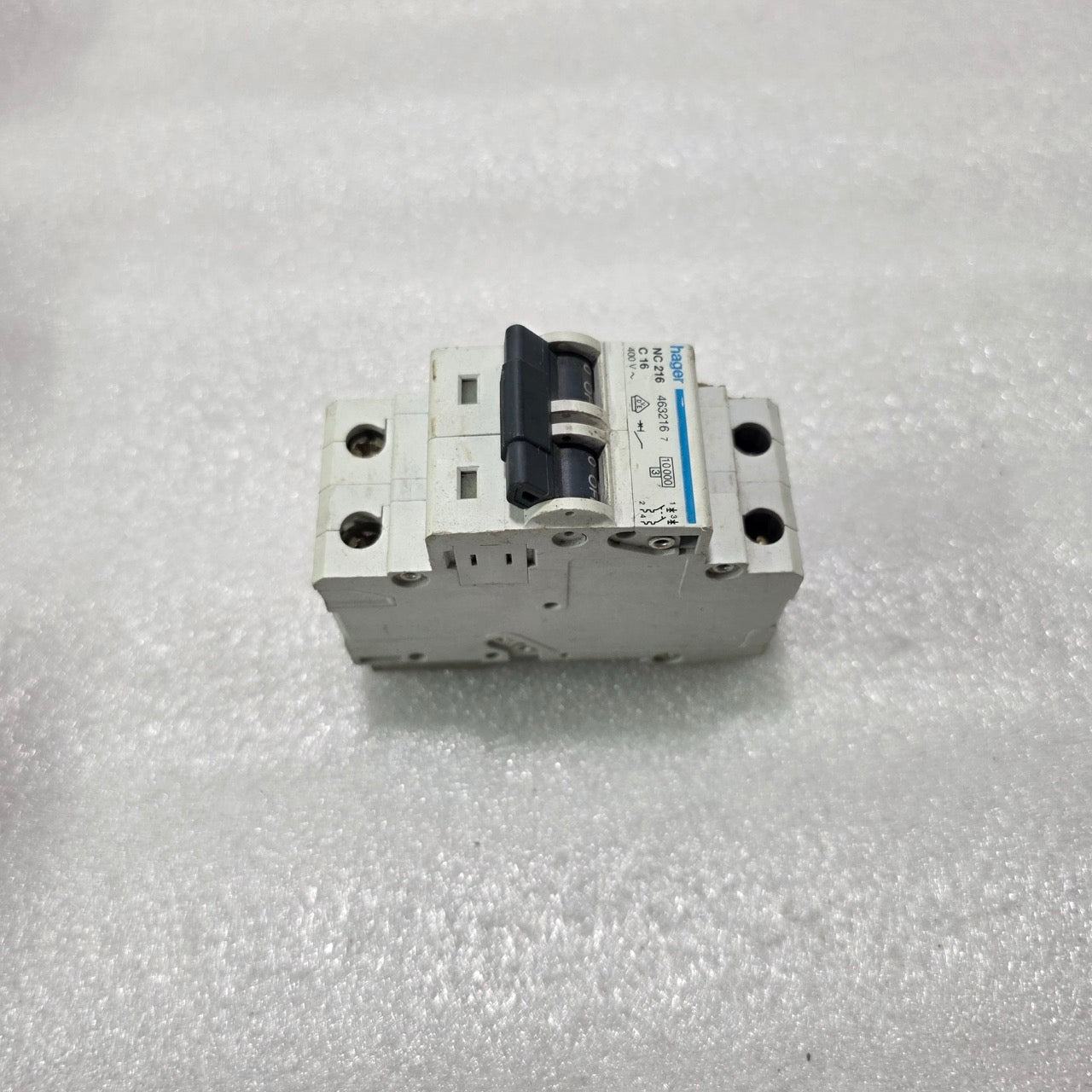 HAGER NC216 2P 16A TYPE C 400V 10KA MCB MINIATURE CIRCUIT BREAKER