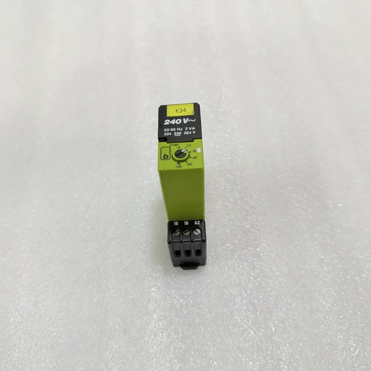 Tele 5105~220 50/60Hz 2 VA 204-264V Range 25-120 min 5A 220V~ 1000VA