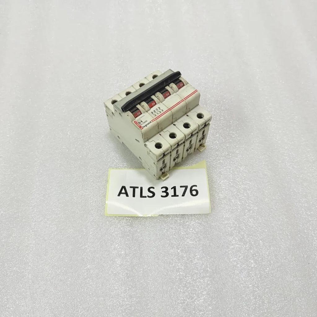 Legrand 403114 MCB D4 4P 4A 415V 10kA Circuit Breaker Pre-Owned