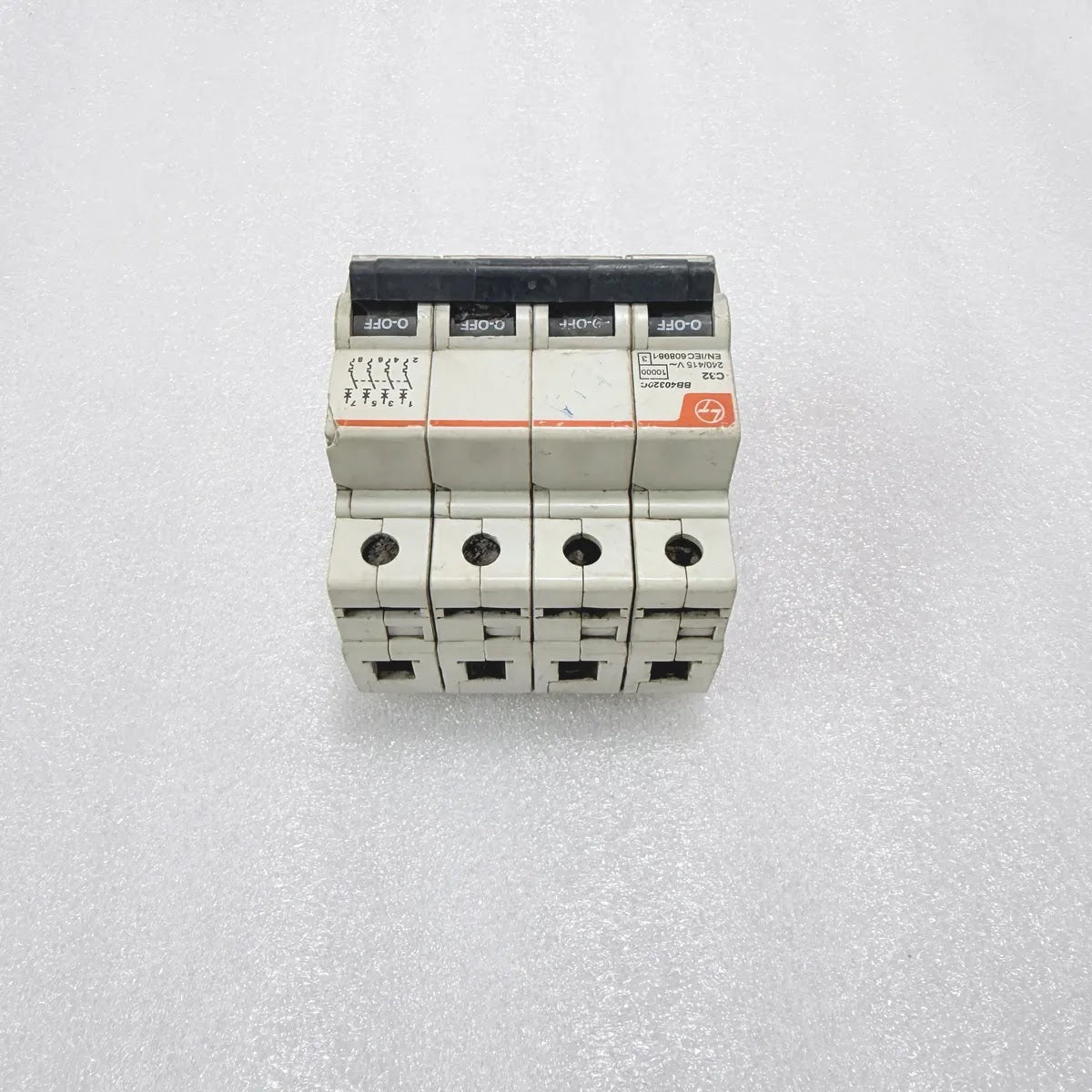 L&T BB40320C 4-Pole MCB C32 240/415V 10000A EN/IEC60898-1 Pre-Owned