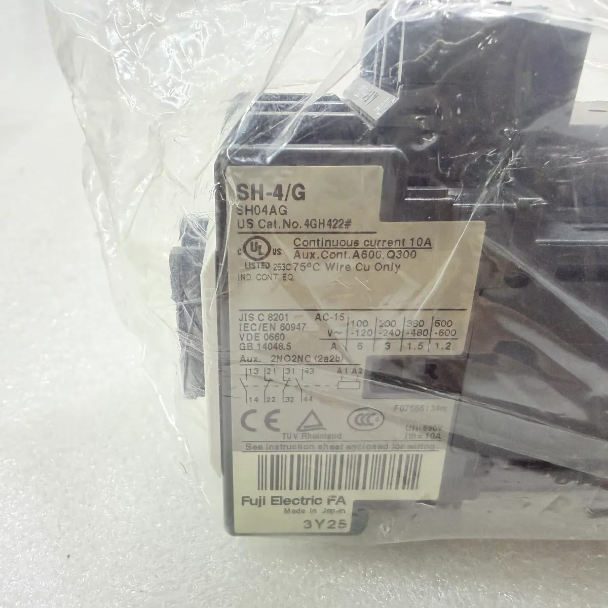 Fuji Electric SH-4/G SH04AG Auxiliary Contactor DC 24V 10A