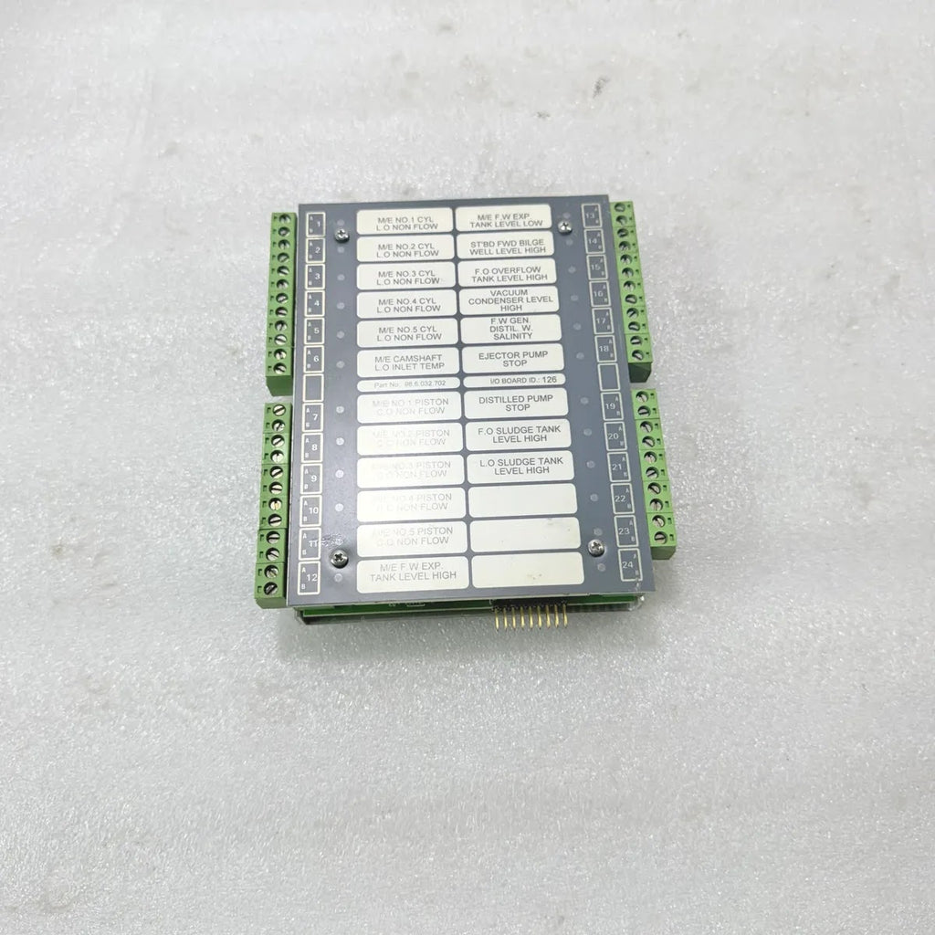 TERASAKI 98.6.032.702 I/O BOARD ID 126 Marine Alarm Monitoring Module Rev DA