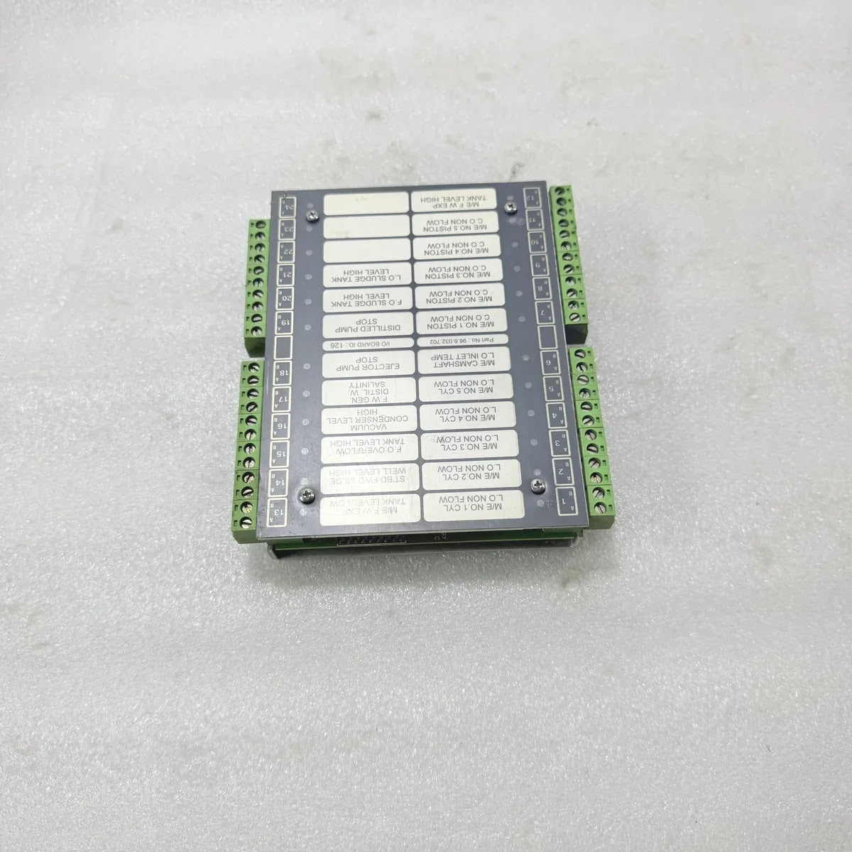 TERASAKI 98.6.032.702 I/O BOARD ID 126 Marine Alarm Monitoring Module Rev DA