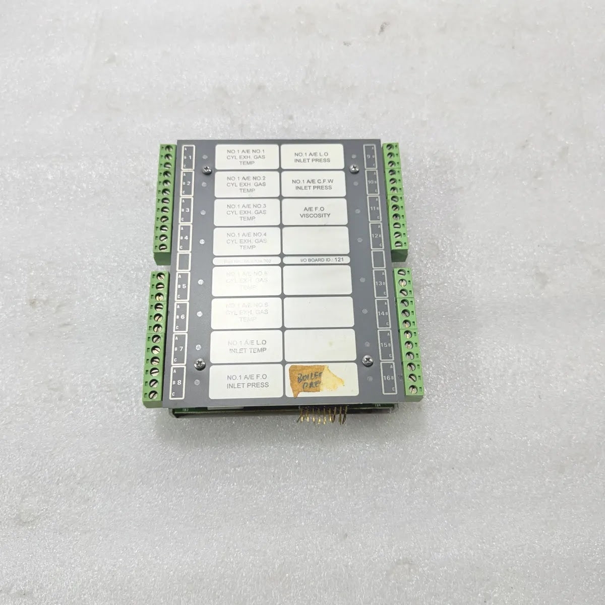 Terasaki 98.6.034.702 I/O Board ID 121 Marine Engine Monitoring Rev 1A