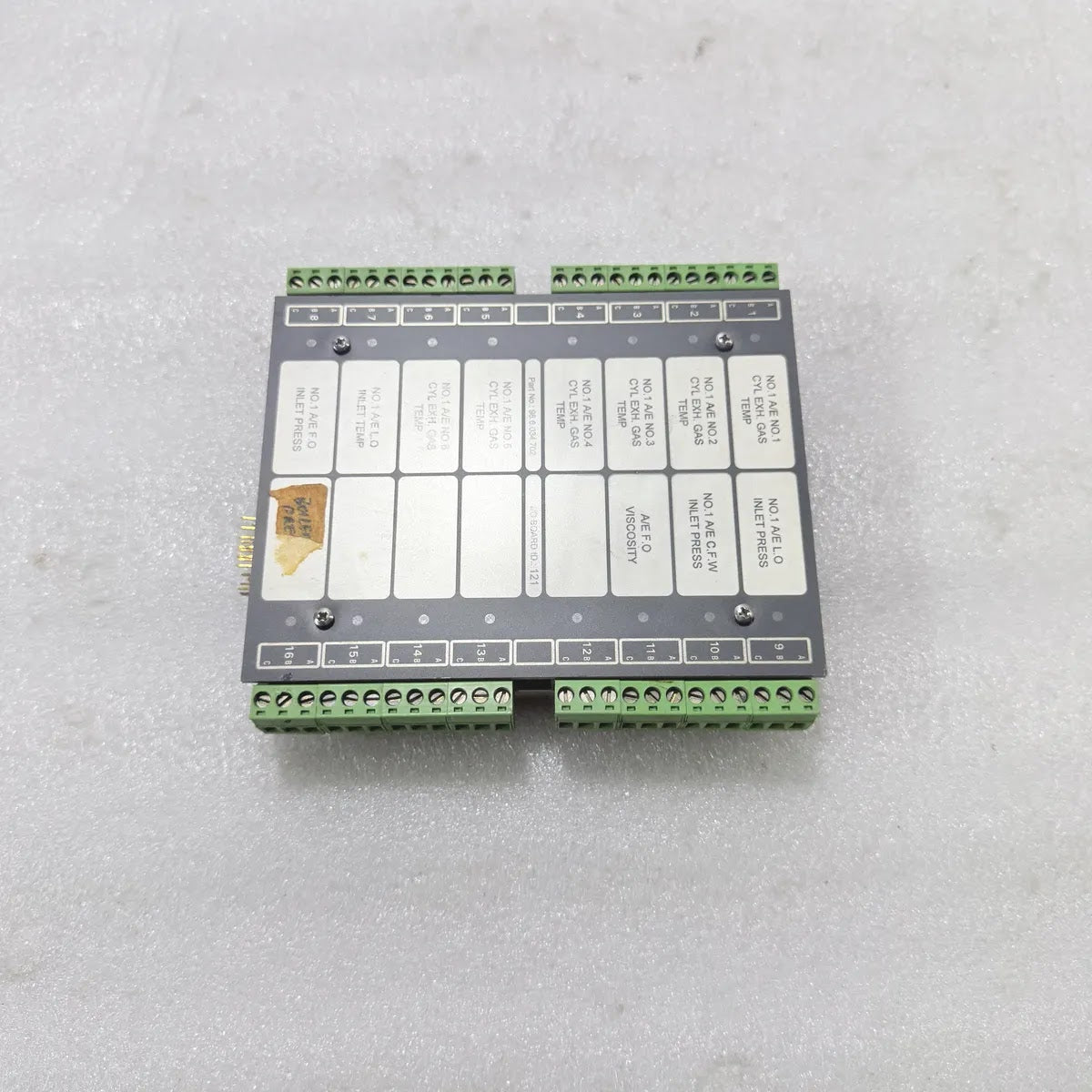Terasaki 98.6.034.702 I/O Board ID 121 Marine Engine Monitoring Rev 1A