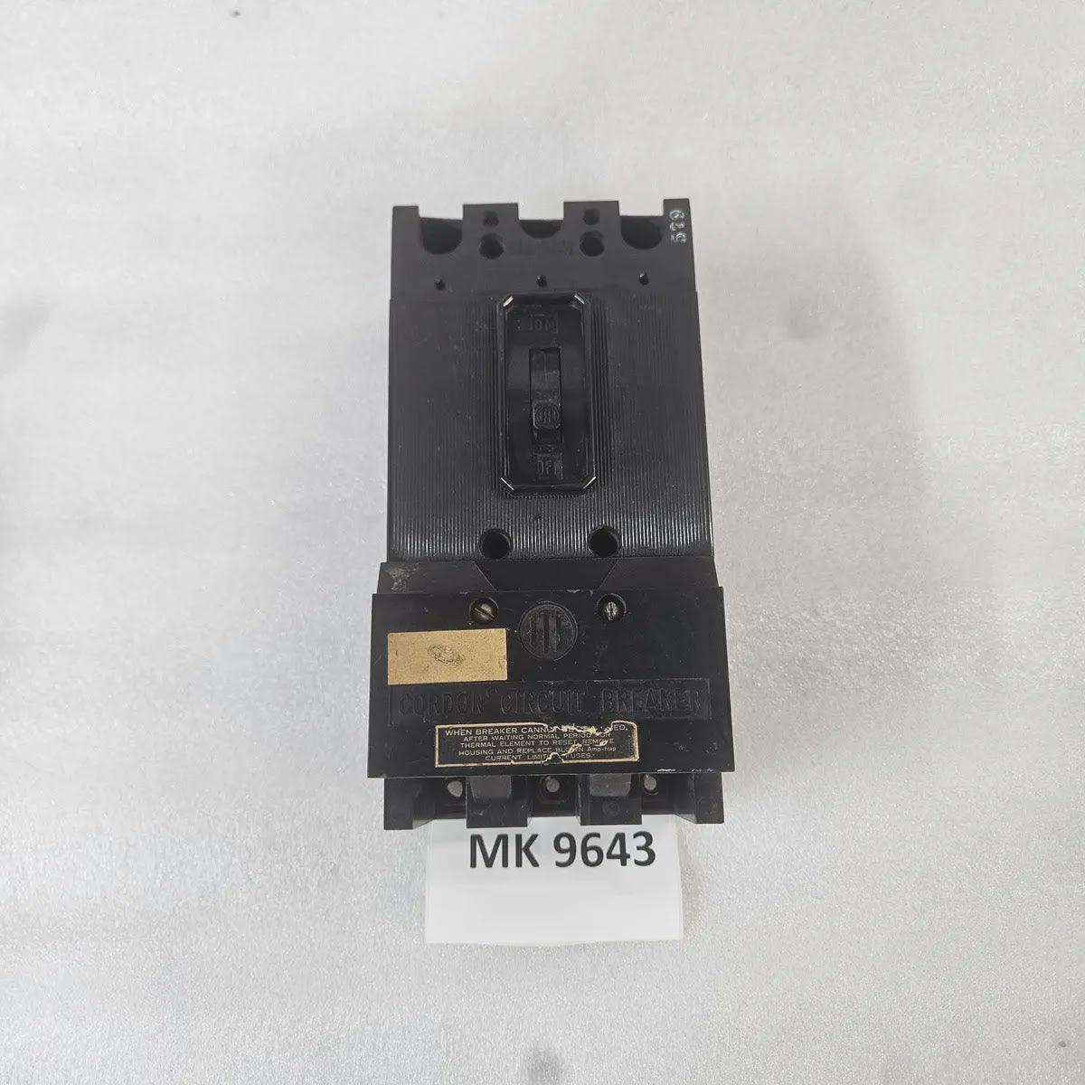 ITE CE3M100 Cordon Circuit Breaker 600V 100A 3-Pole ETM