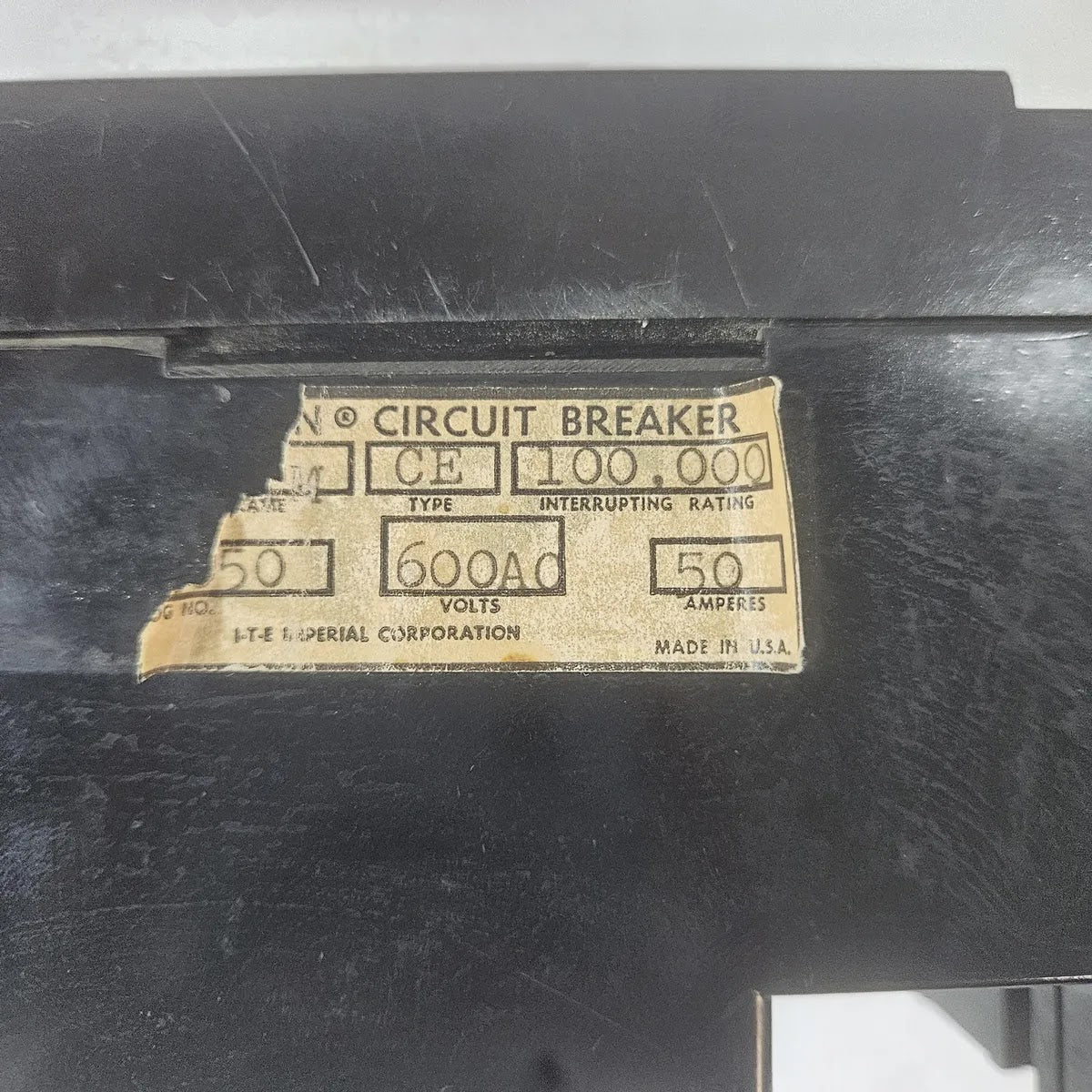 ITE Imperial CE3M050 Cordon Breaker 50A 3-Pole 600V 100kA