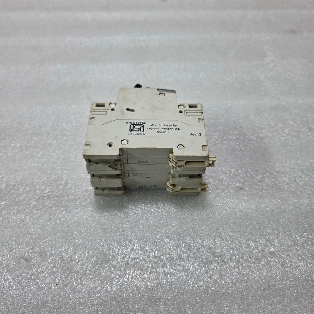 LEGRAND 603291 3P 63A TYPE C 415V 10KA MCB MINIATURE CIRCUIT BREAKER