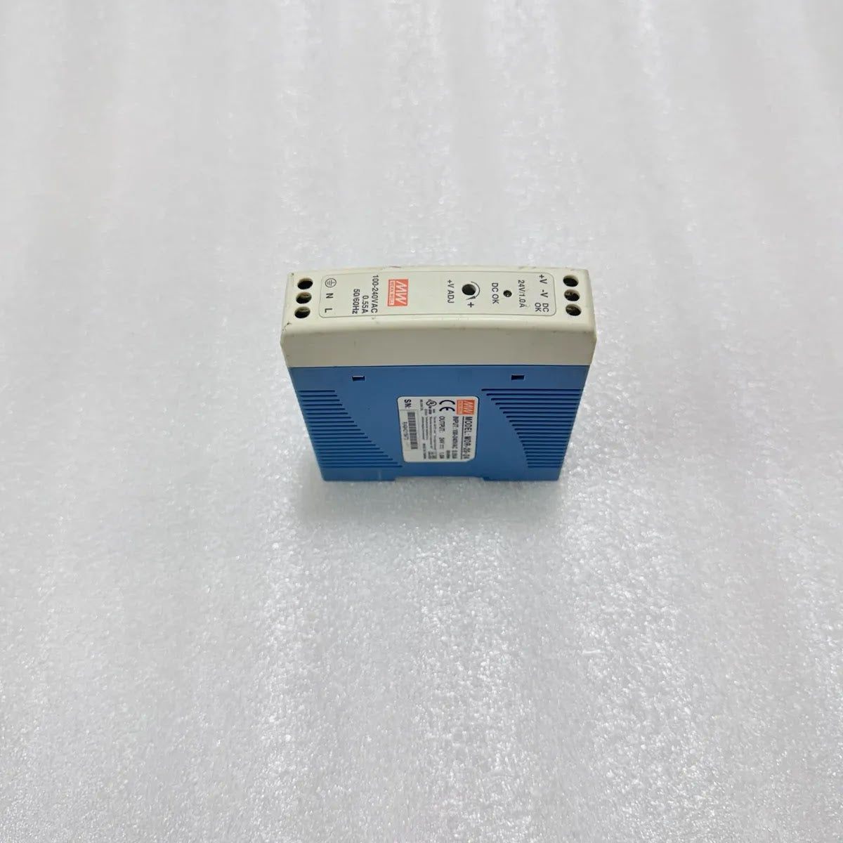 Mean Well MDR-20-24 DIN Rail Power Supply 100-240V AC to 24V DC 1A 24W Pre-Owned