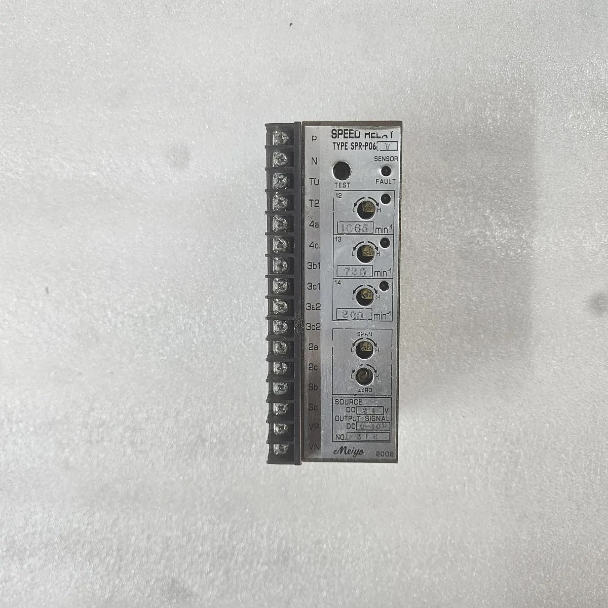 Meiya SPR-P06 Speed Relay DC 2~4V 1065/720/200 min-1
