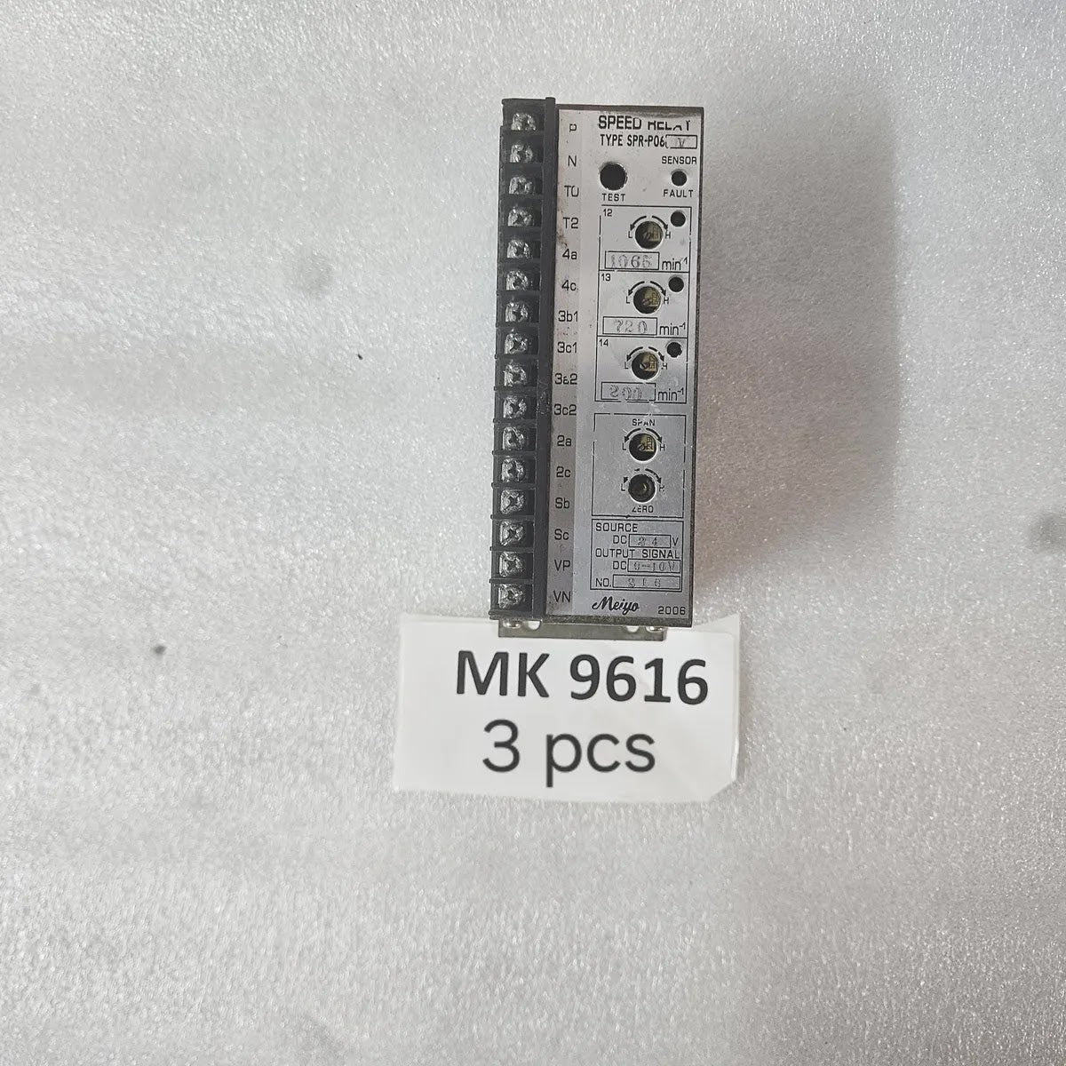 Meiya SPR-P06 Speed Relay DC 2~4V 1065/720/200 min-1