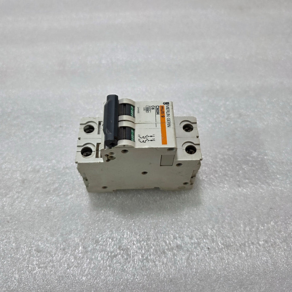 MERLIN GERIN MULTI9 C60H C6 2P DOUBLE POLE 6A MINIATURE CIRCUIT BREAKER MCB 400V
