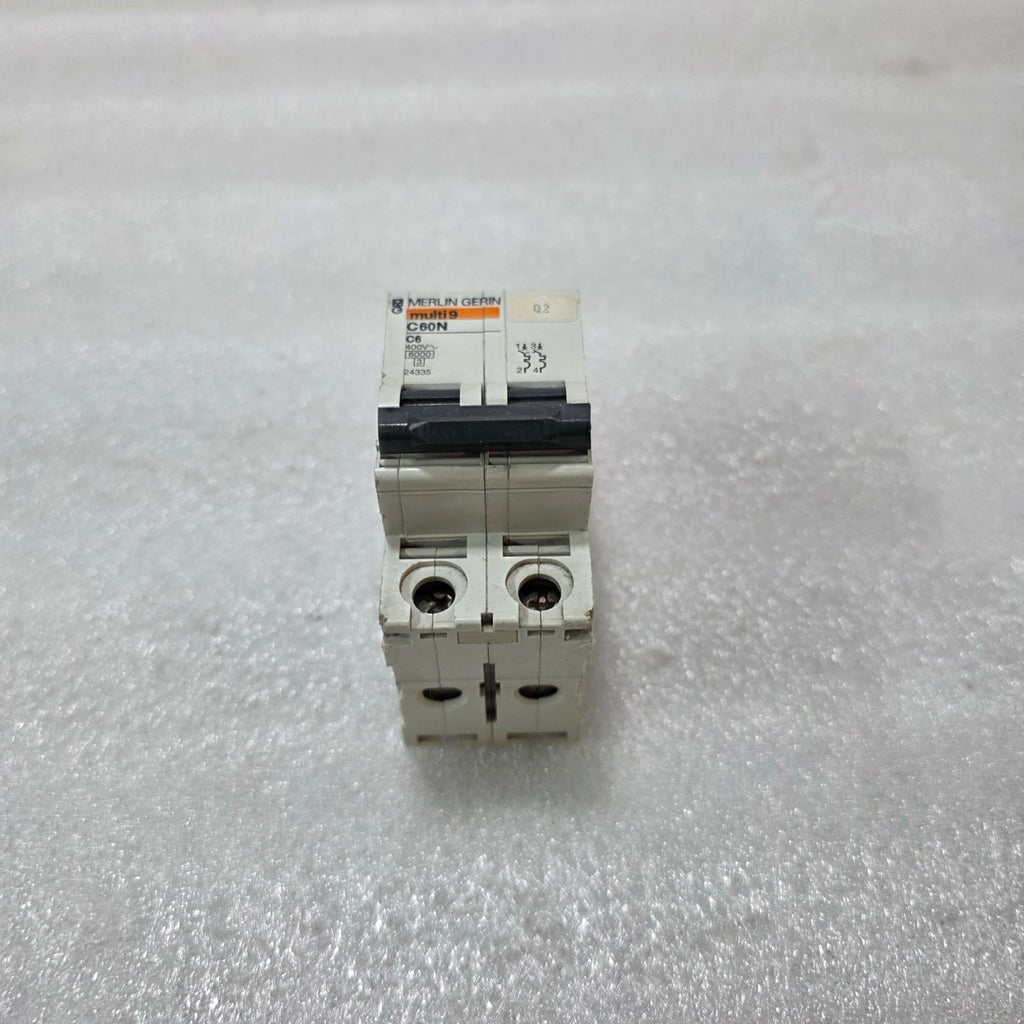 MERLIN GERIN MULTI9 C60N 2P 6A CURVE C 400V 6KA MCB CIRCUIT BREAKER