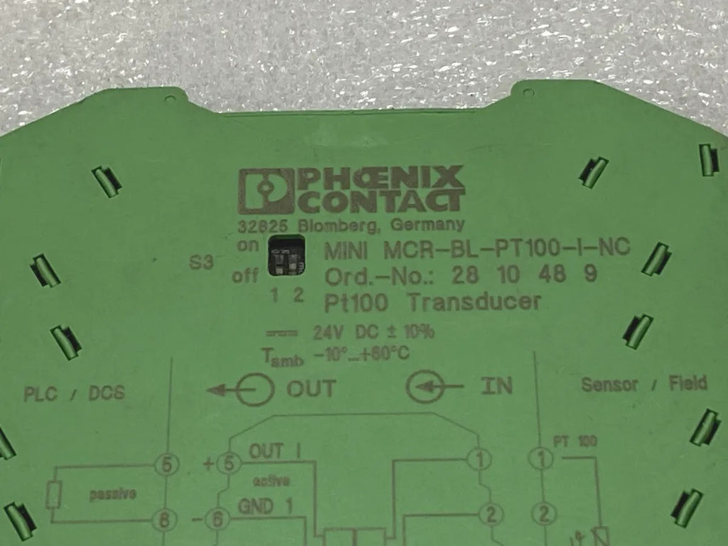 Phoenix Contact MINI MCR-BL-PT100-I-NC PT100 Transducer 2810489 24VDC Pre-Owned