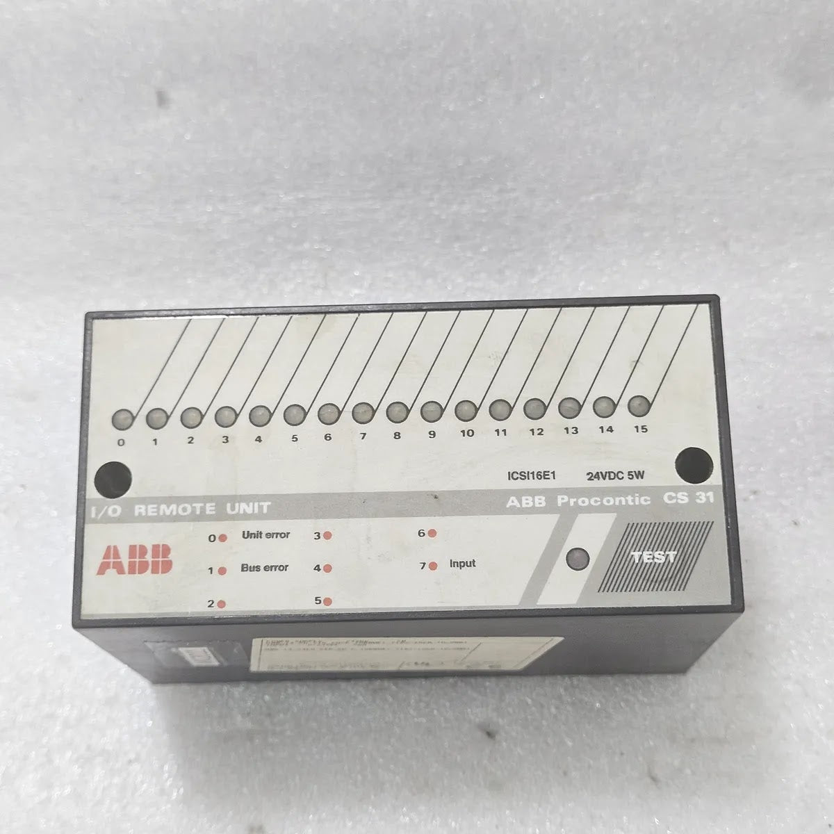 ABB ICSI16E1 Procontic CS 31 I/O Remote Unit 24VDC 5W