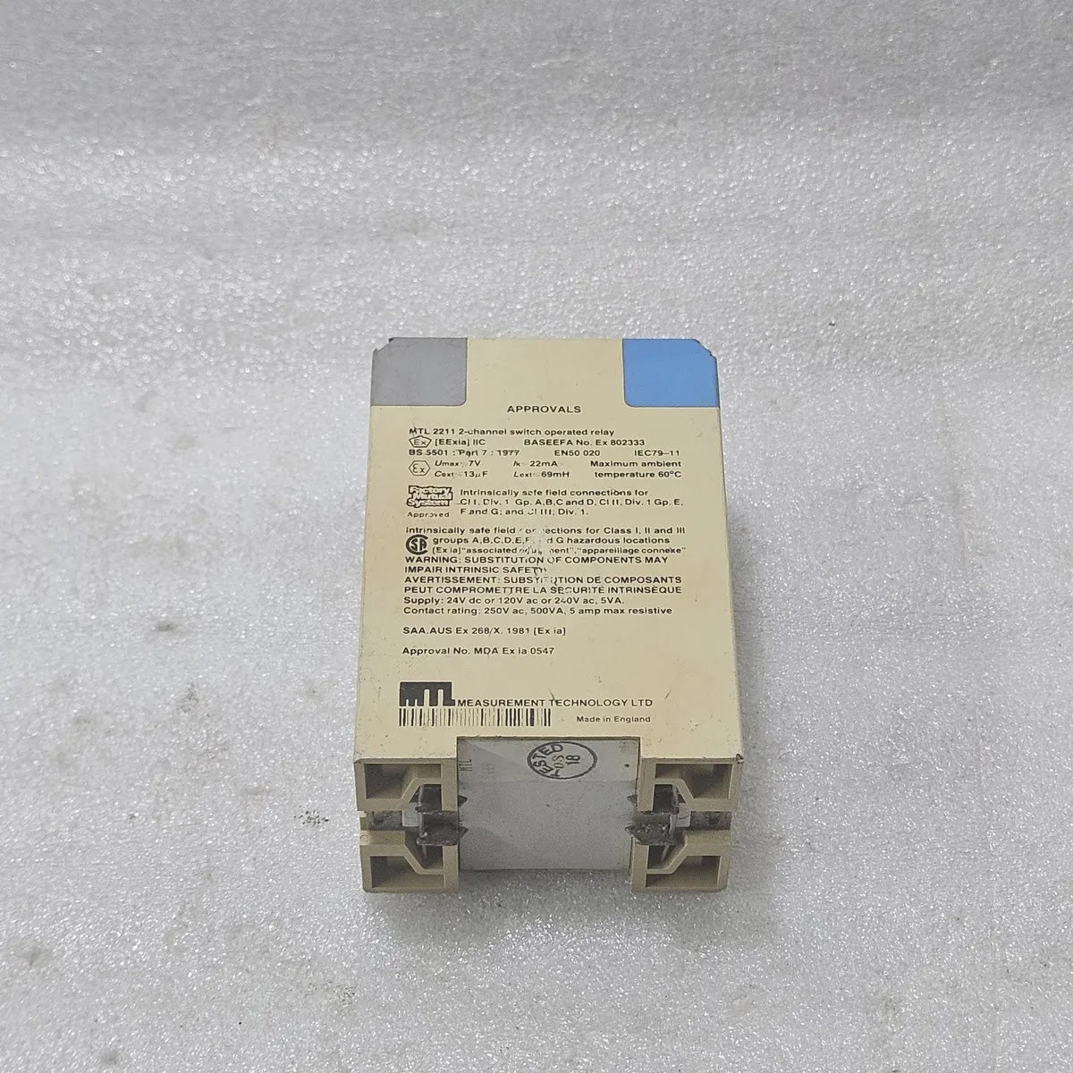MTL 2211 2-Channel IS-Input Switch Operated Relay 24V DC