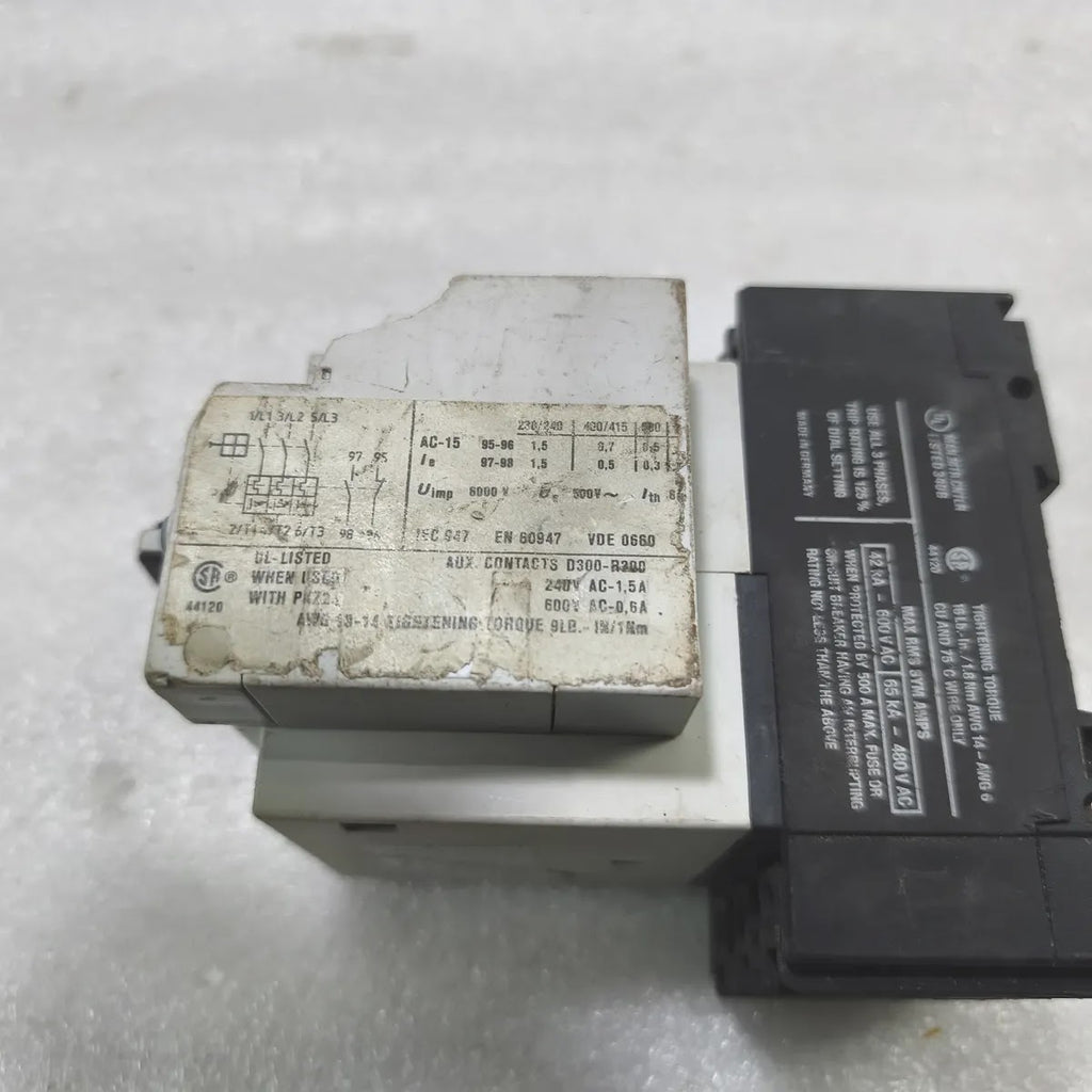 Moeller ZMR-16-PKZ2 Motor Protective Circuit Breaker PKZ2 0.6-40A 600V 3-Pole