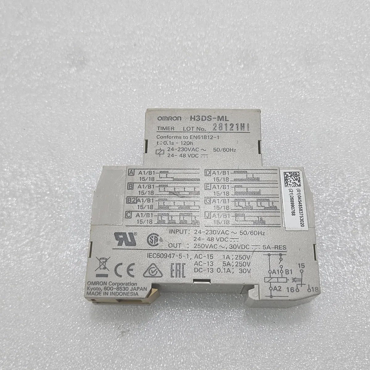 Omron H3DS-ML Timer 24-230VAC 24-48VDC 0.1s-120h