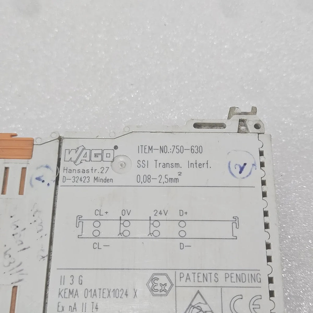 WAGO 750-630 SSI Transmitter Interface Module 24V DC ATEX