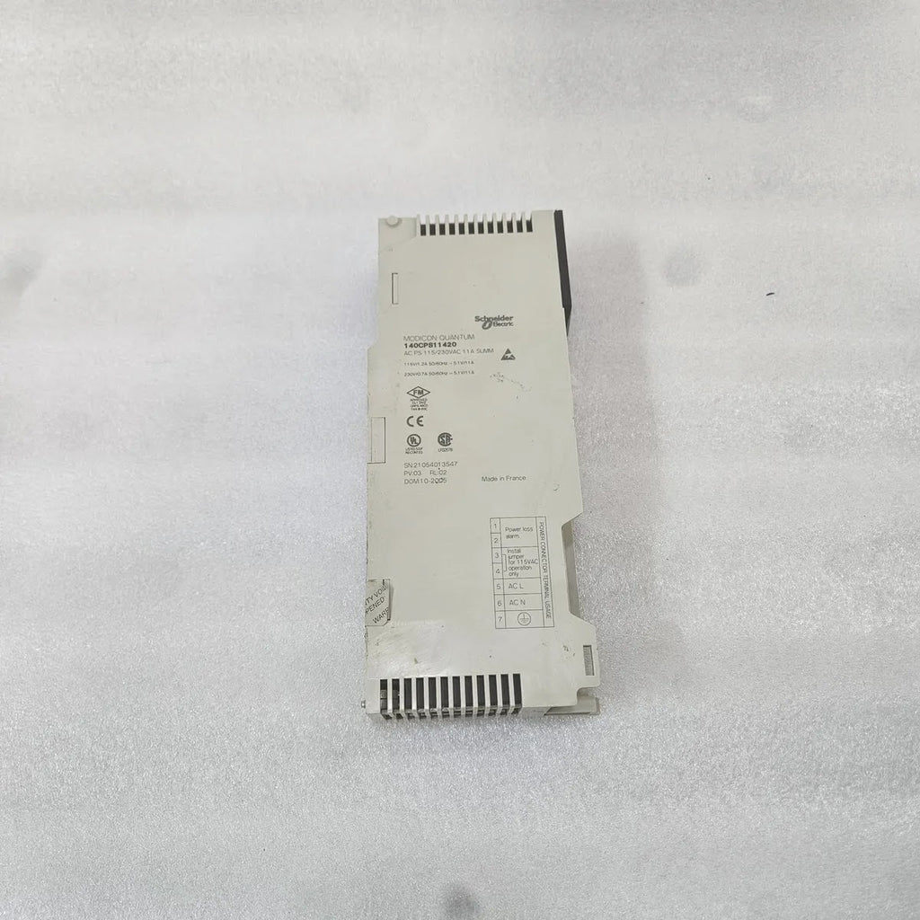 S Electric Modicon Quantum 140CPS11420 AC Power Supply 115/230VAC 11A