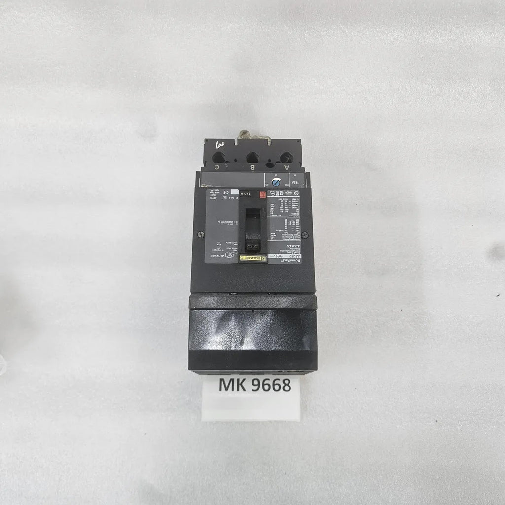 Square D JJA36175 PowerPact 175A 600V 3P MCCB J Frame