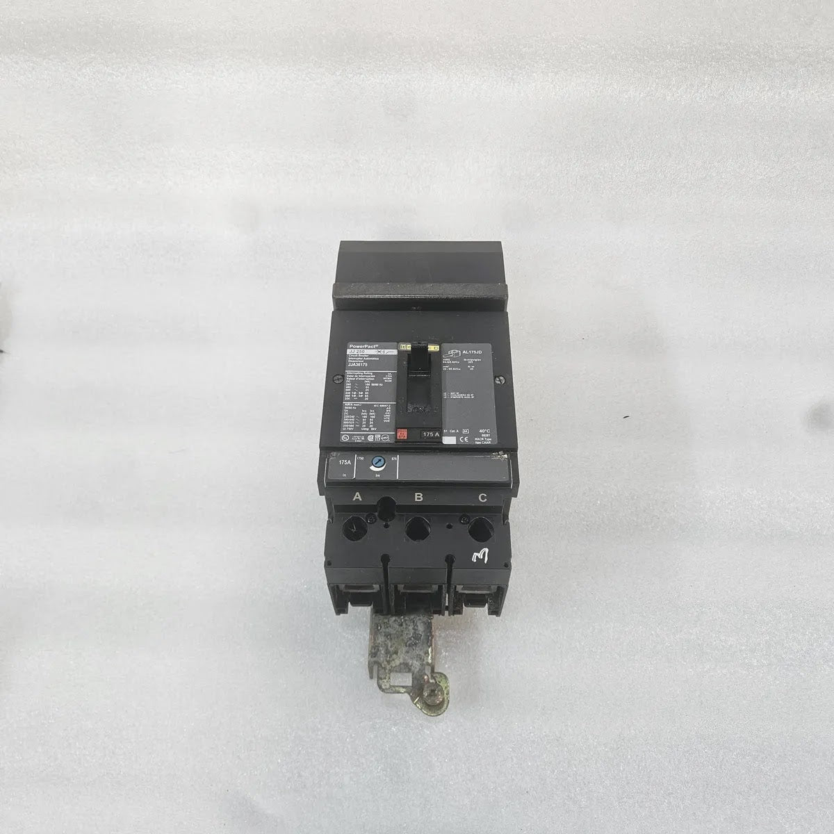 Square D JJA36175 PowerPact 175A 600V 3P MCCB J Frame