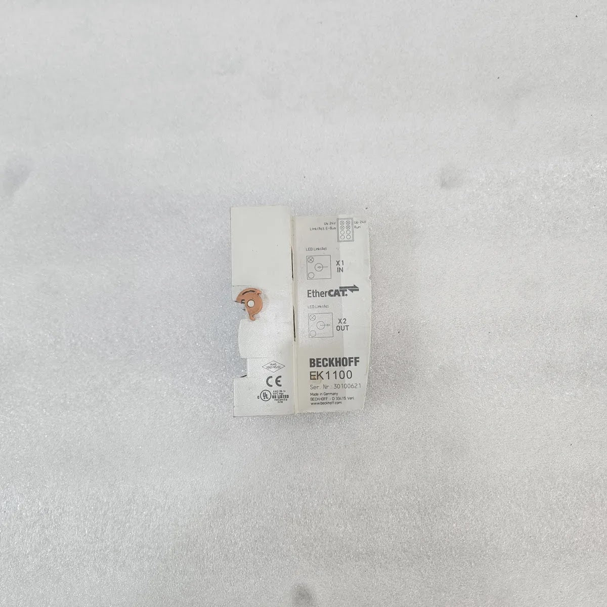 Beckhoff EK1100 EtherCAT Coupler 24V DIN Rail - FOR PARTS