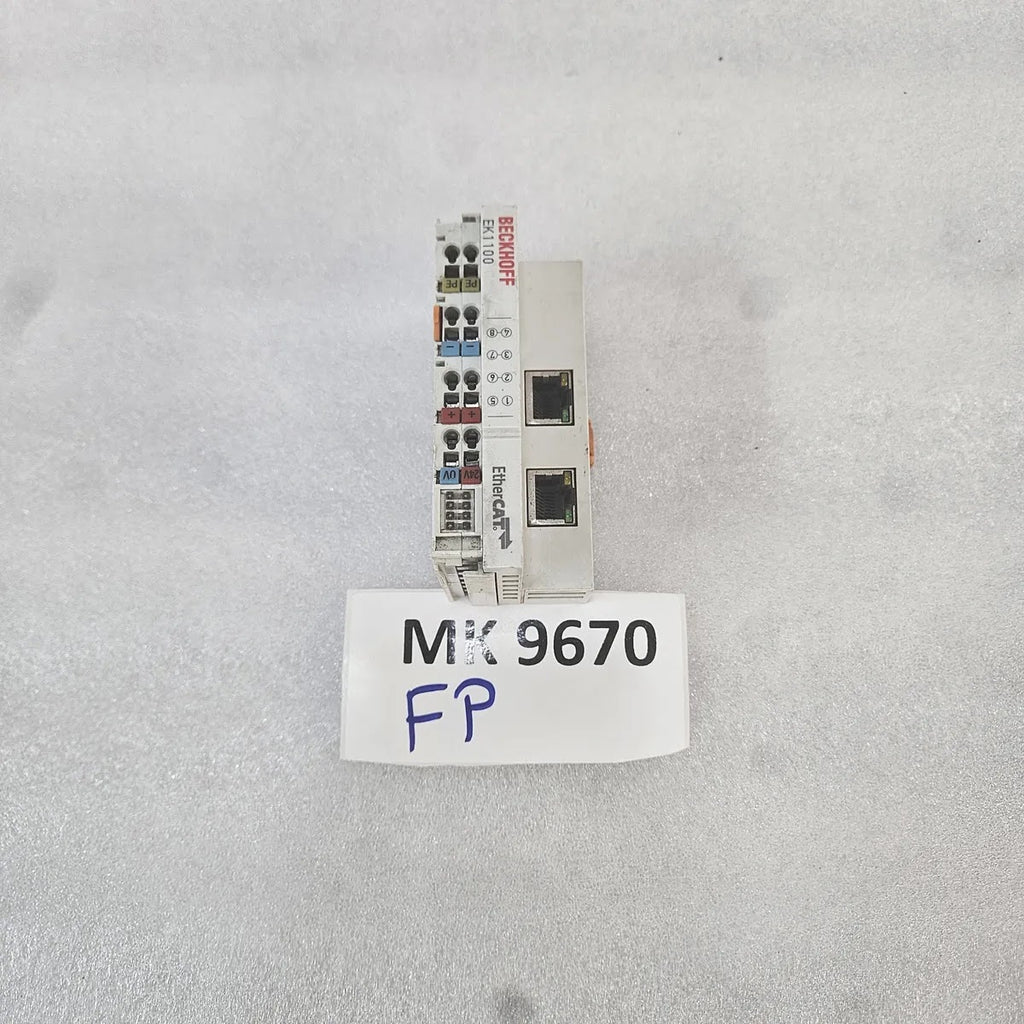Beckhoff EK1100 EtherCAT Coupler 24V DIN Rail - FOR PARTS
