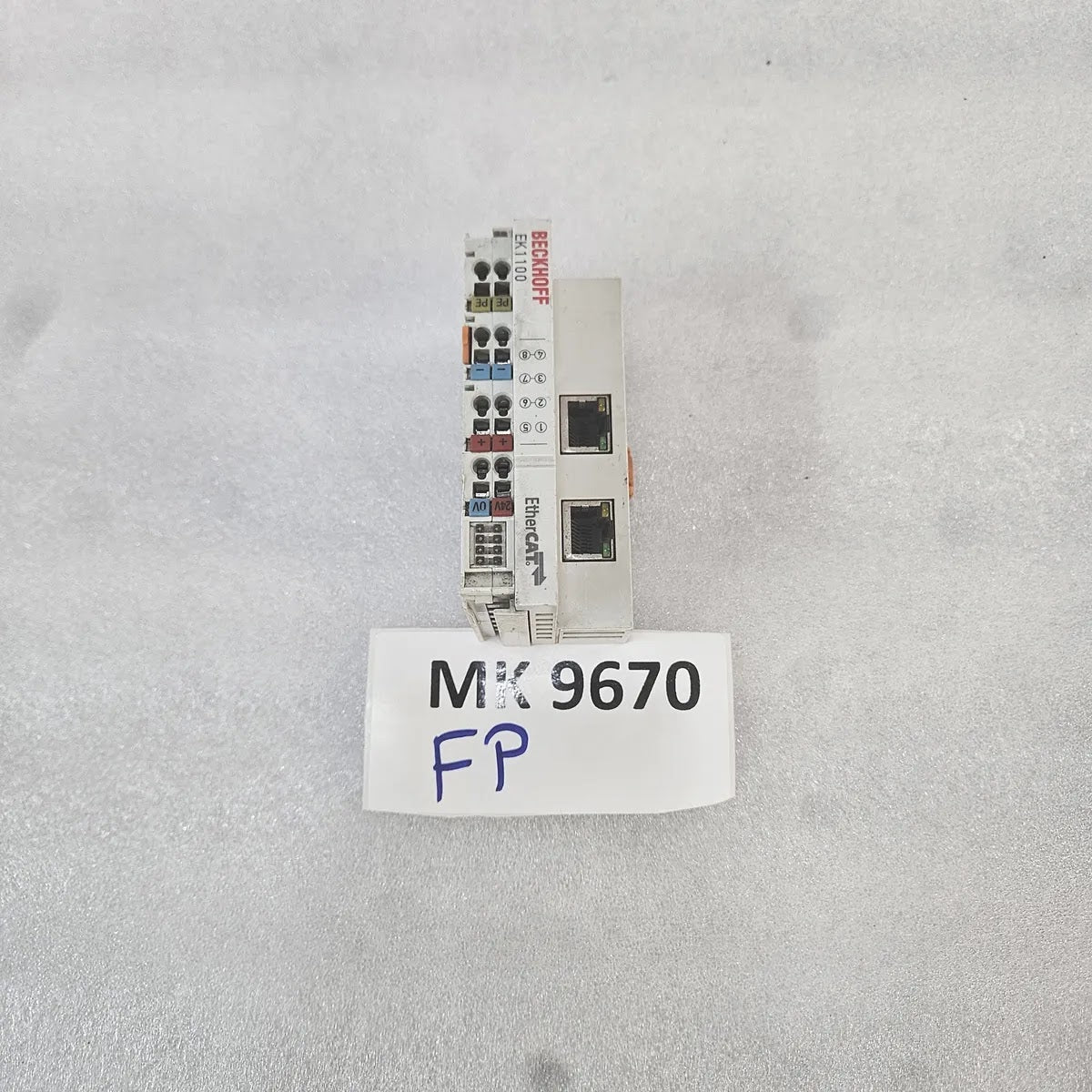 Beckhoff EK1100 EtherCAT Coupler 24V DIN Rail - FOR PARTS