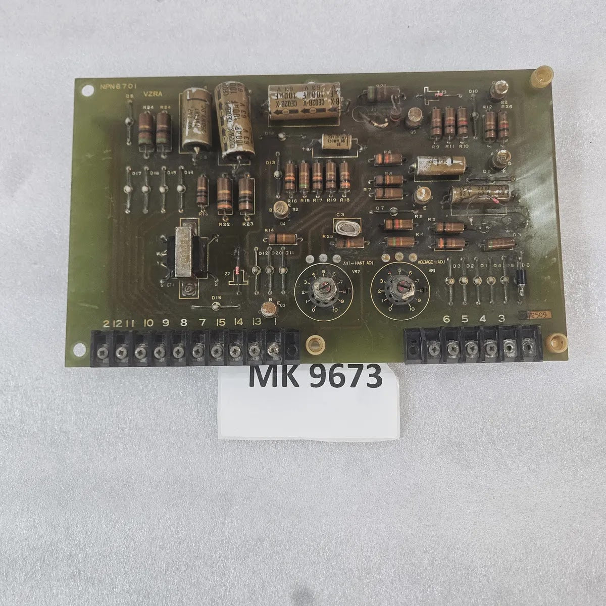 NPN6701 VZRA PCB Control Board Voltage Adj