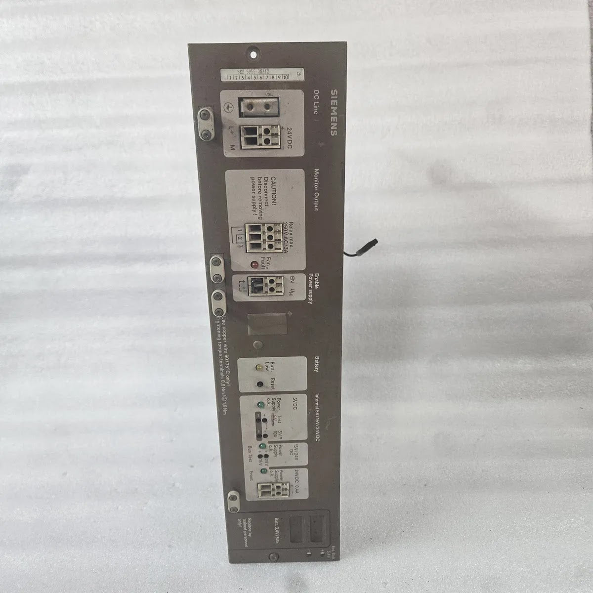 Siemens DC Line Power Supply 24VDC 5V/15V/24VDC Relay 250VAC/3A - FOR PARTS