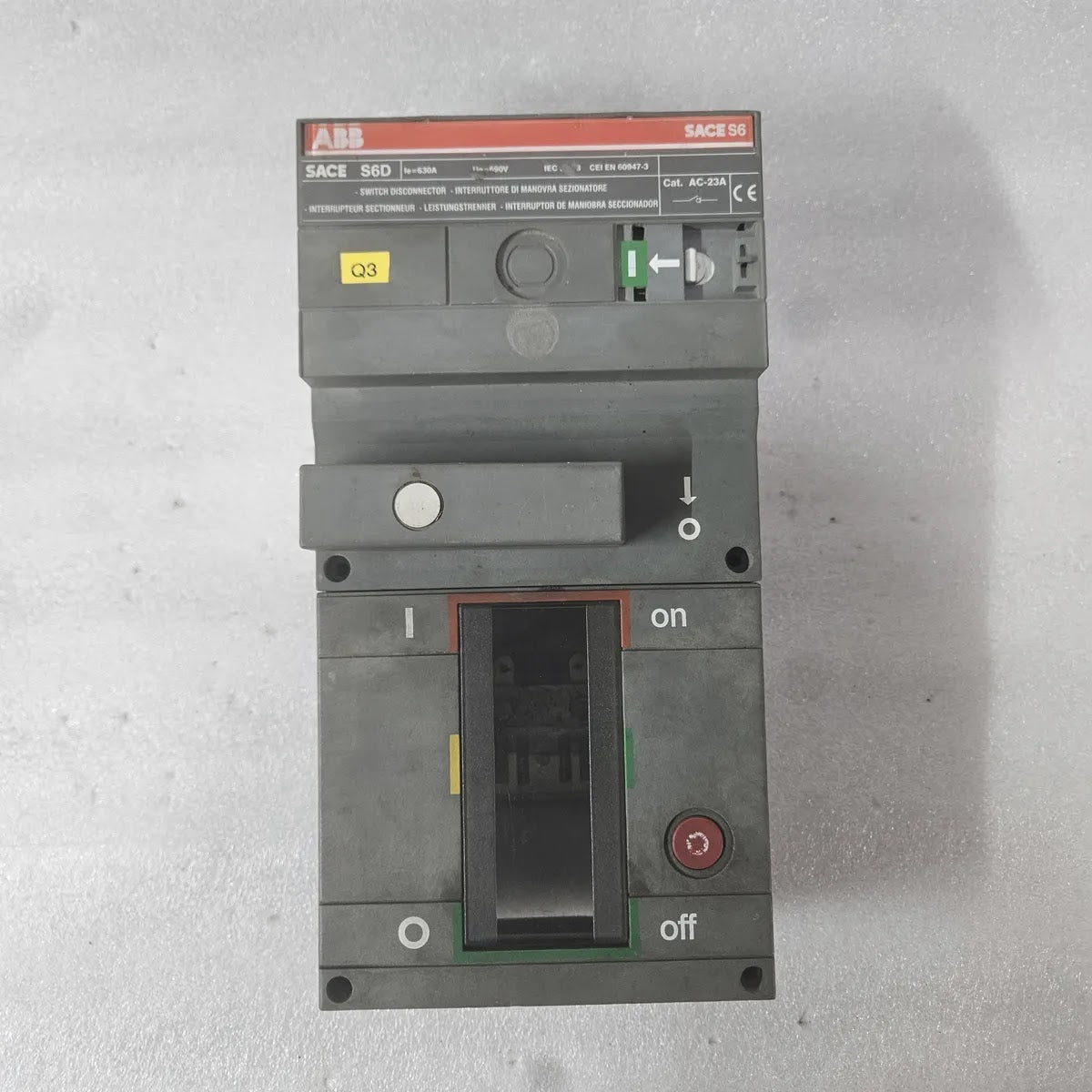 ABB SACE S6D Switch Disconnector 630A 690V AC-23A