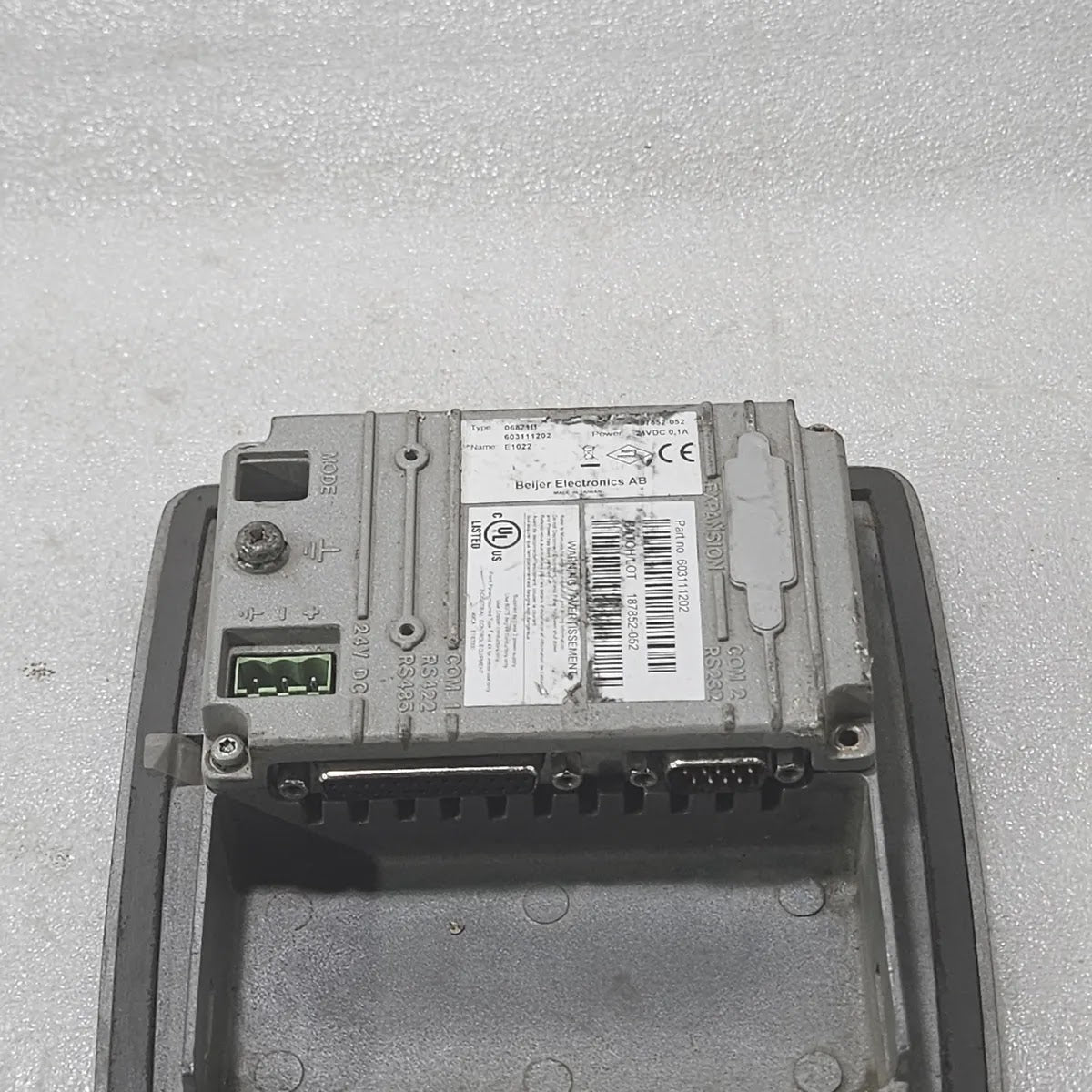 Beijer Electronics E1022 Operator Panel 24V DC 603111202 - FOR PARTS