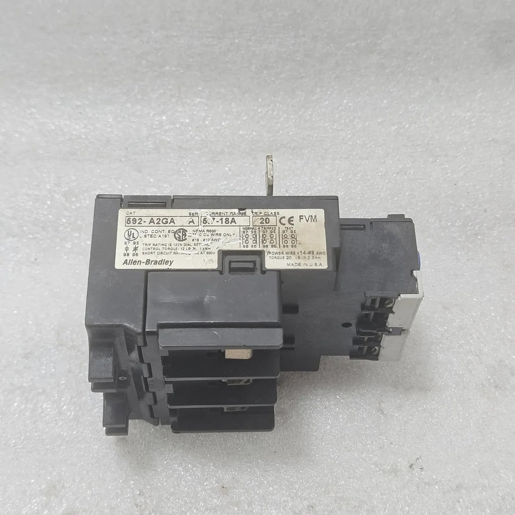 A Bradley 592-A2GA SMP-1 Overload Relay 5.7-18A Class 20