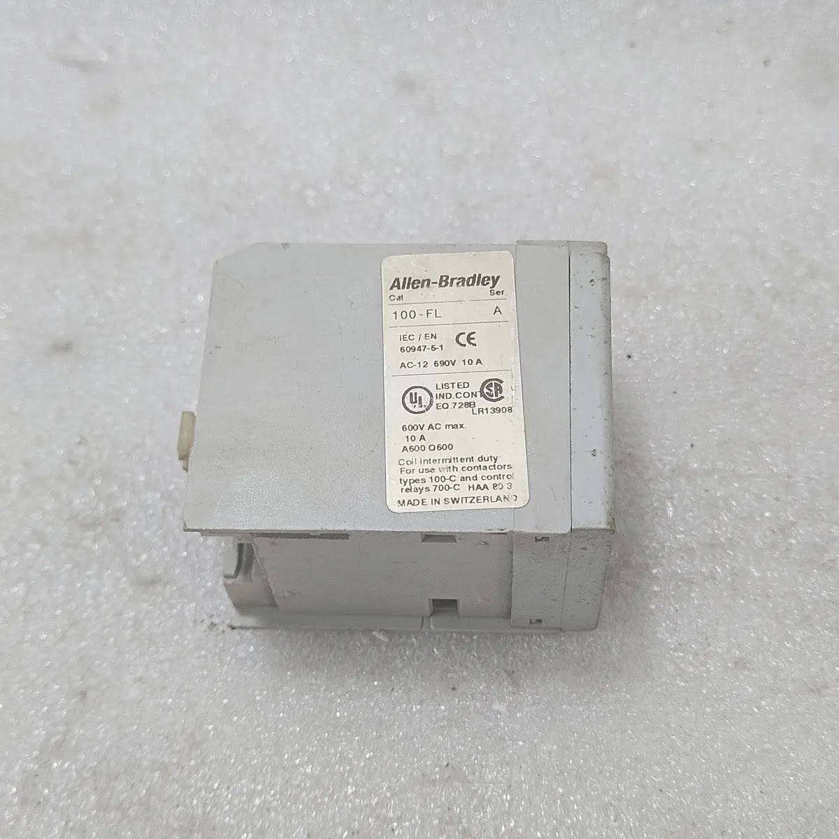 A Bradley 100-FL11D Auxiliary Contact 1NO 1NC 600V 10A Ser A
