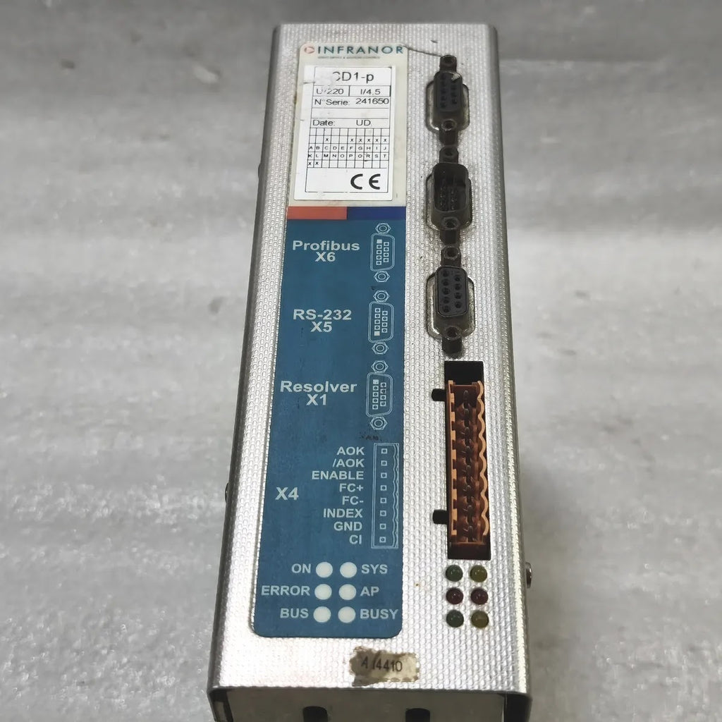 Infranor CD1-p Servo Drive 220V 4.5A Profibus RS-232 Resolver
