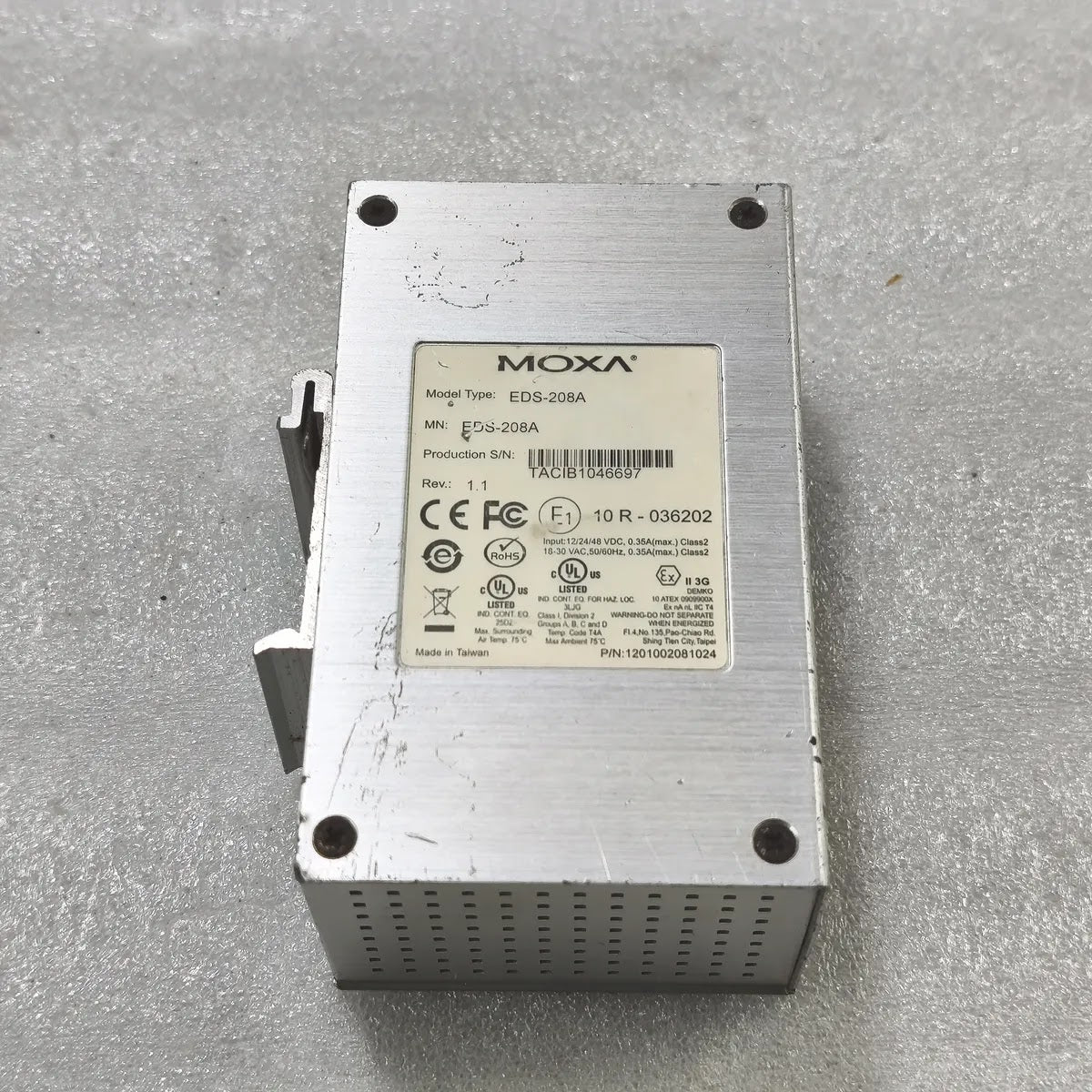 Moxa EDS-208A Industrial Ethernet Switch 8-Port 10/100 12/24/48 VDC