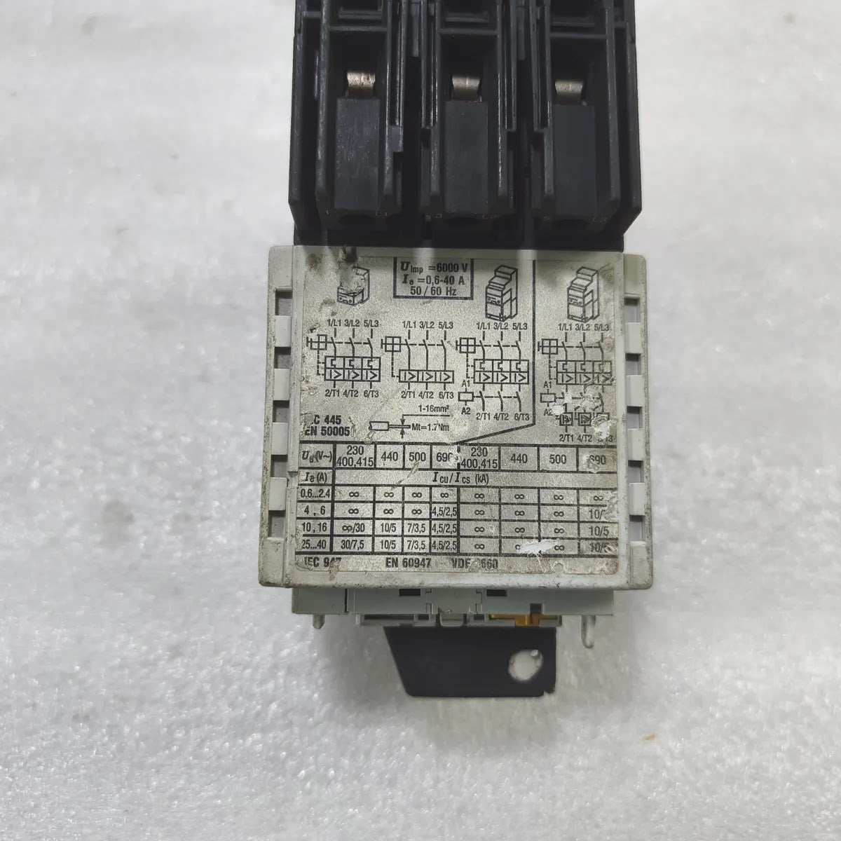 Moeller ZM-16-PKZ2 PKZ 2 Motor Breaker Trip Module 0.6-40A 600V AC 3-Phase