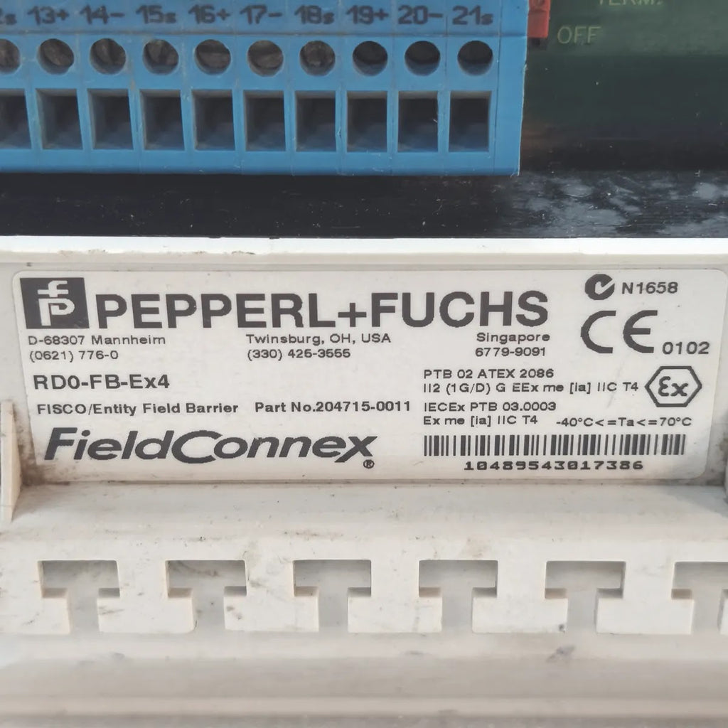 PEPPERL+FUCHS RD0-FB-Ex4 Fieldbus Field Barrier 16-32VDC 4 Outputs FOR PARTS