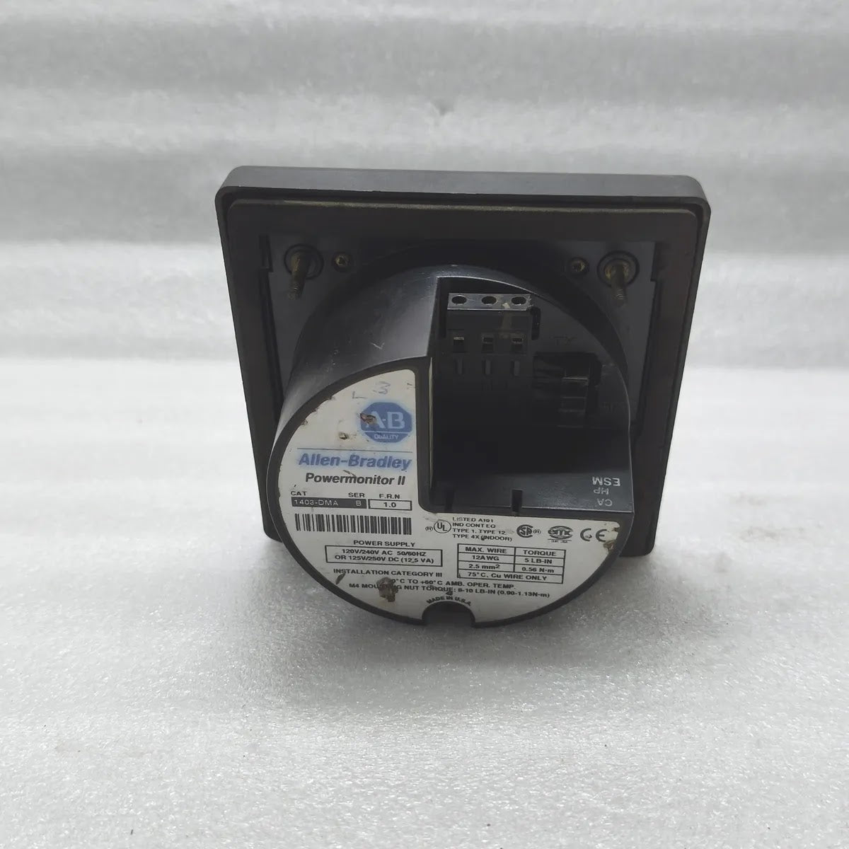 A Bradley 1403-DMA Powermonitor II Display Module 120/240V AC