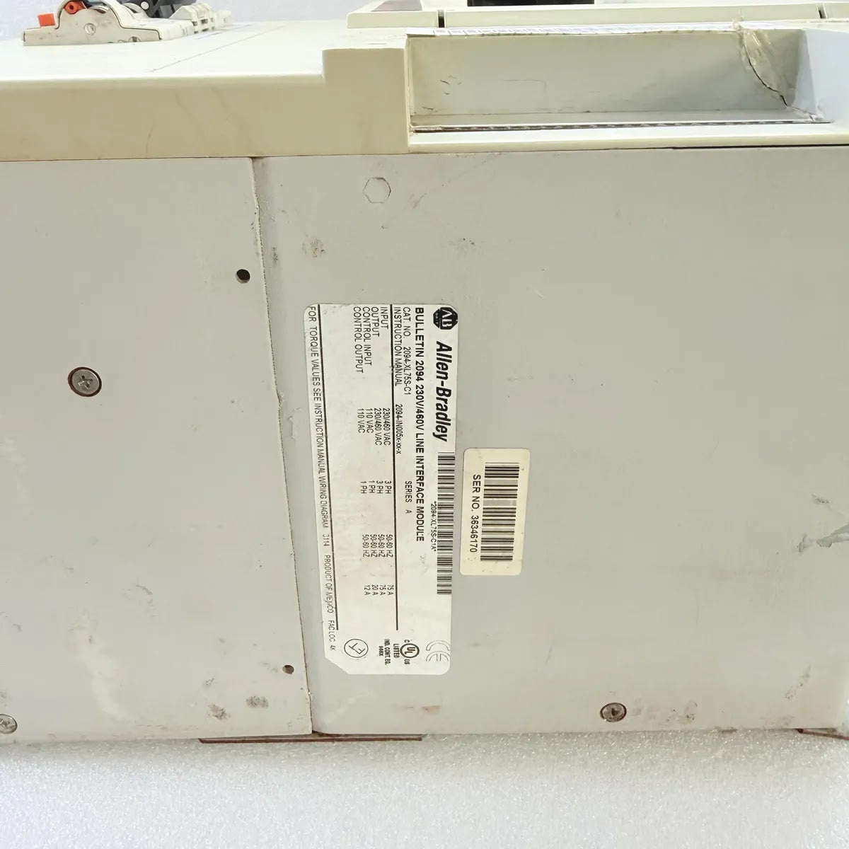 A Bradley 2094-XL75S-C1 Kinetix 6000 Line Interface Module 75A 460V