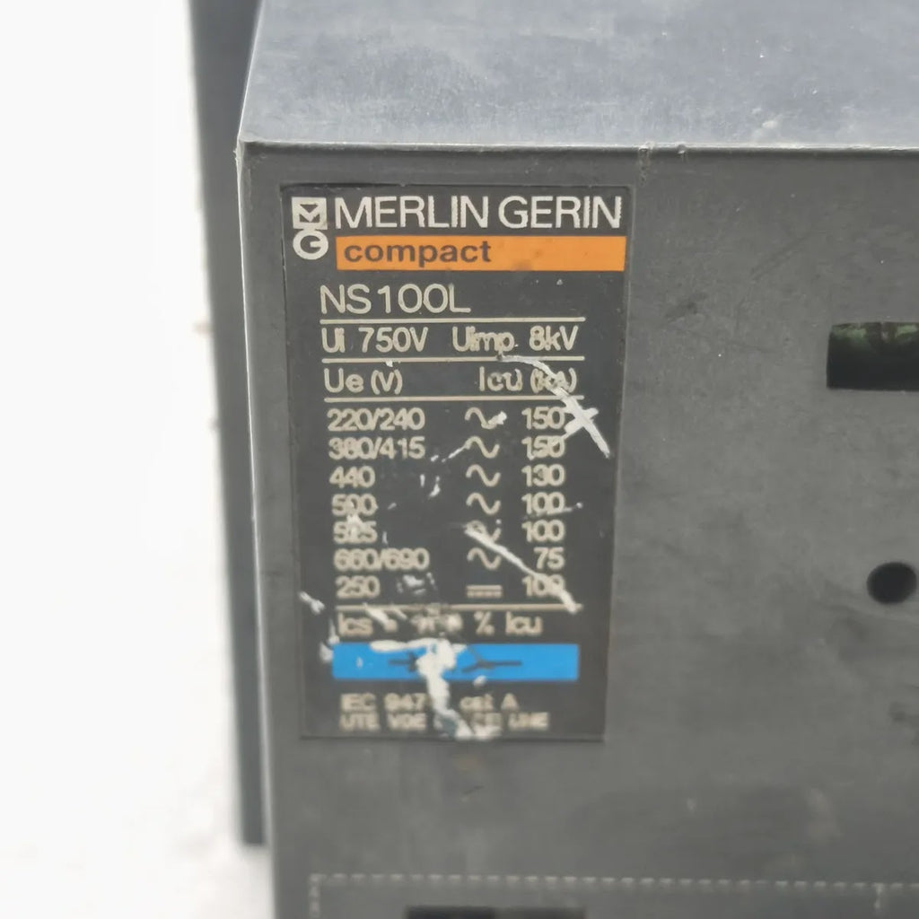 MERLIN GERIN NS100L Compact NS MCCB Circuit Breaker 100A 690V