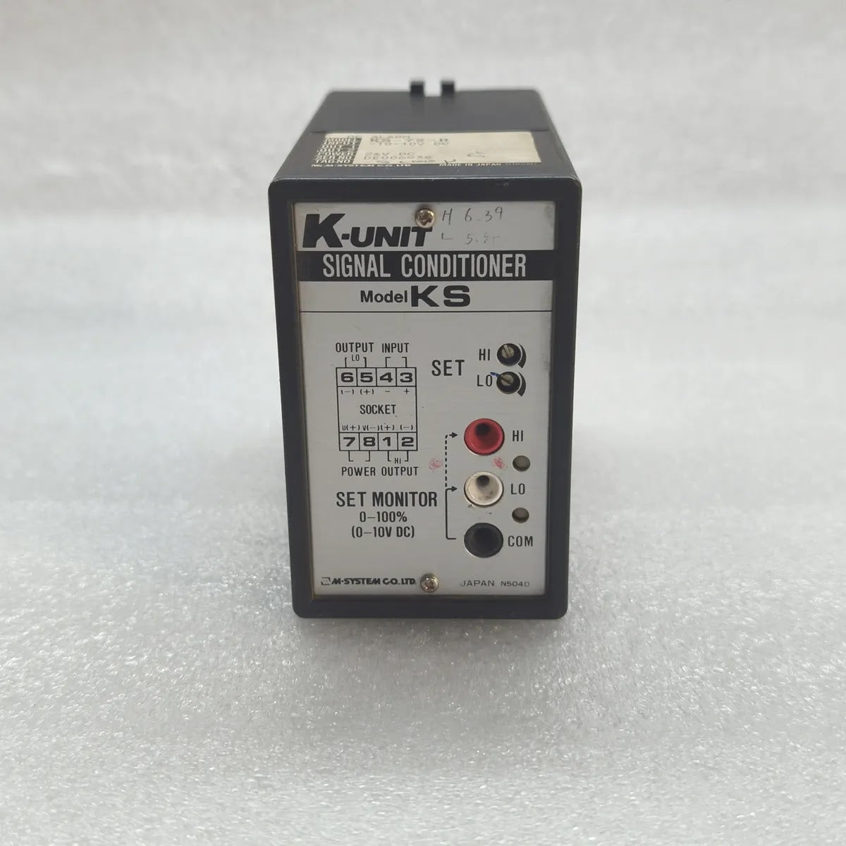 M-SYSTEM KS-72-R K-Unit DC Alarm Signal Conditioner -10-10V DC 24V DC