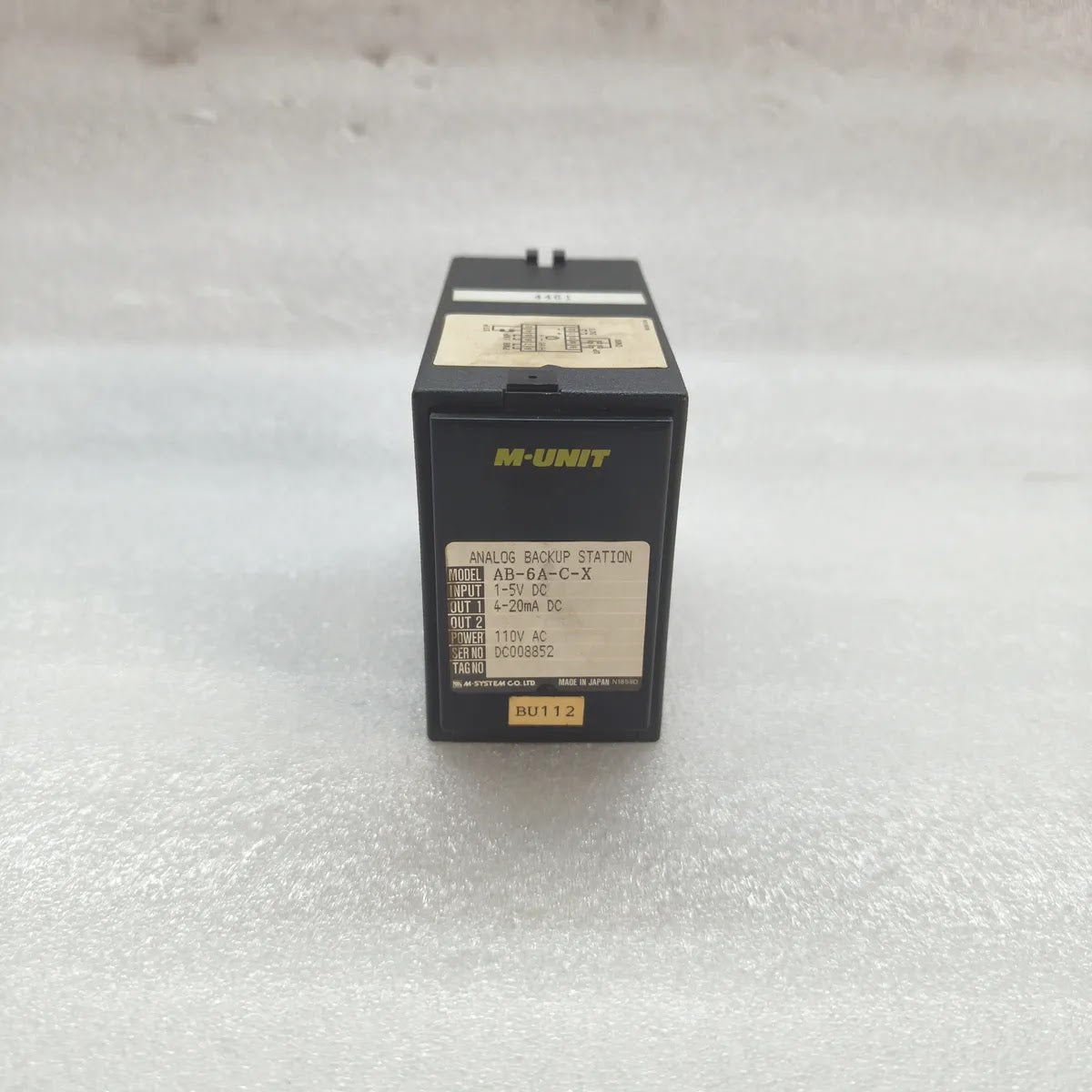 M-SYSTEM AB-6A-C-X Analog Backup Station 1-5V DC 4-20mA 110V AC