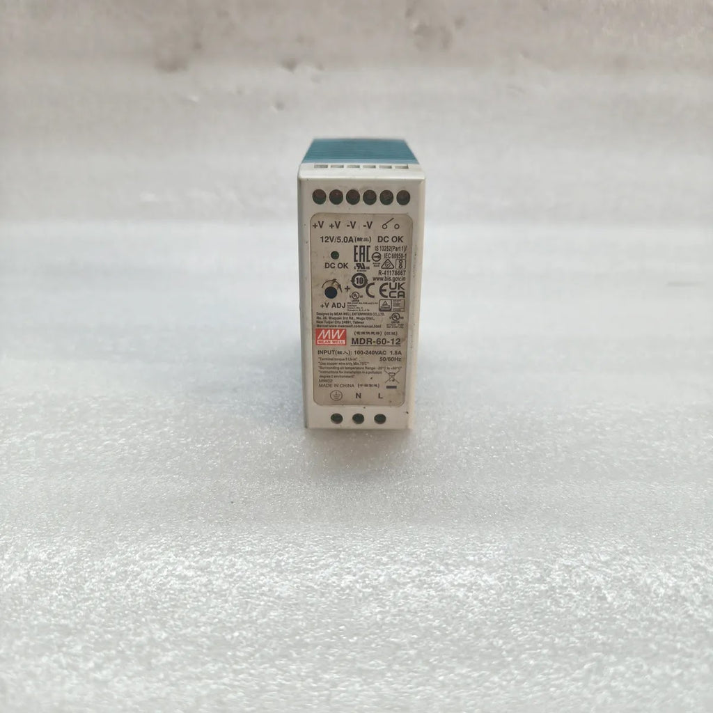 MEAN WELL MDR-60-12 DIN Rail Power Supply 12V 5A 60W FOR PARTS