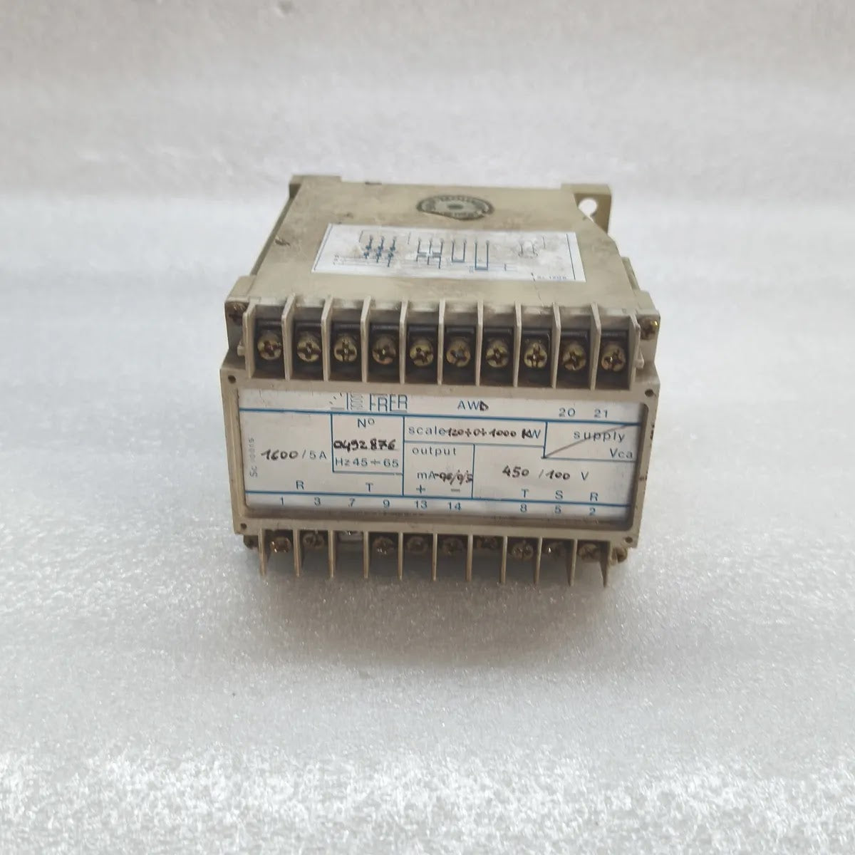 FRER AWD SC 1001S Active Power Transducer 1600/5A 450/100V 45-65Hz Scale