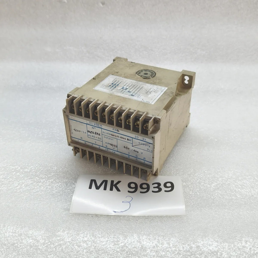 FRER AWD SC 1001S Active Power Transducer 1600/5A 450/100V 45-65Hz Scale